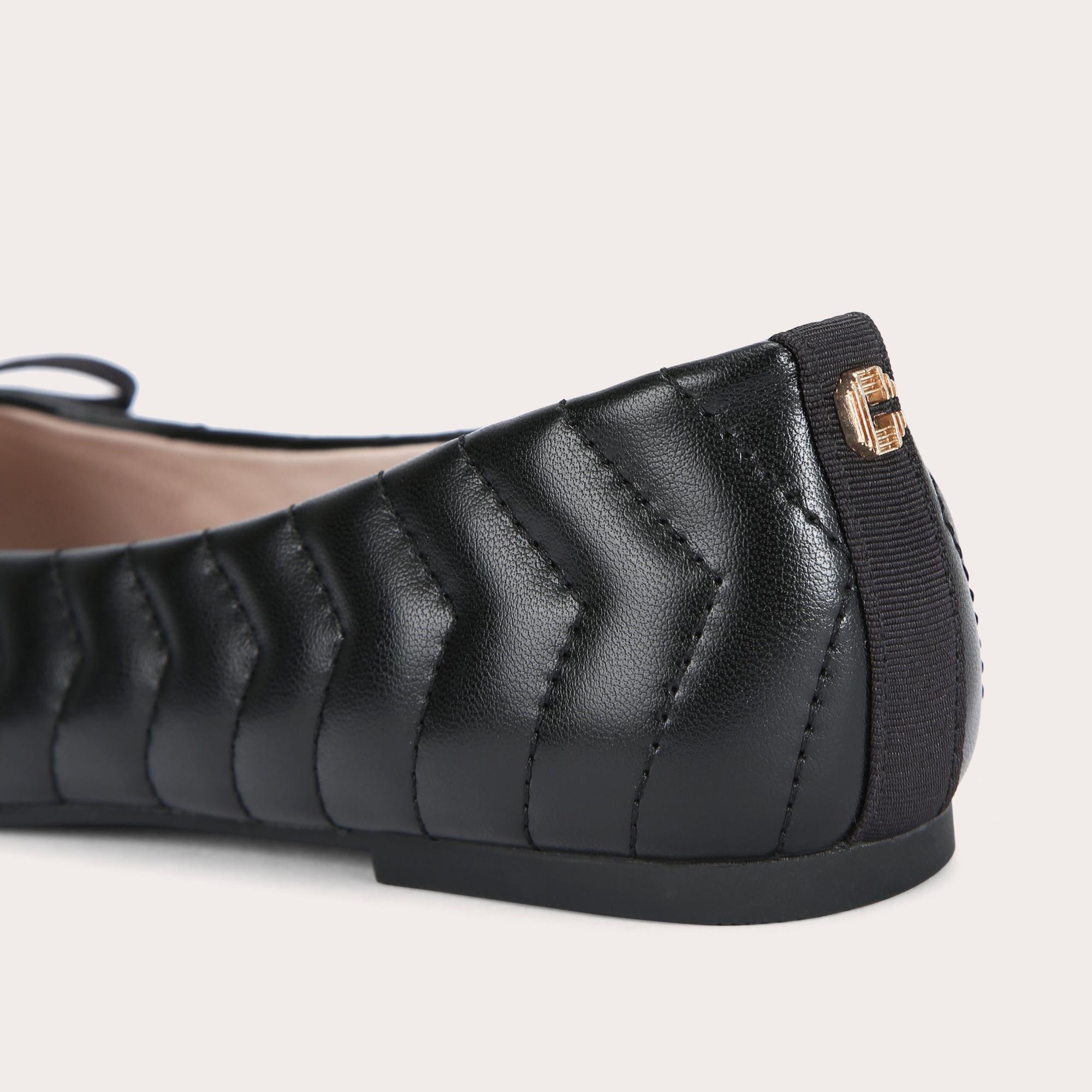 LARA BALLERINA Black Flat Shoes by CARVELA