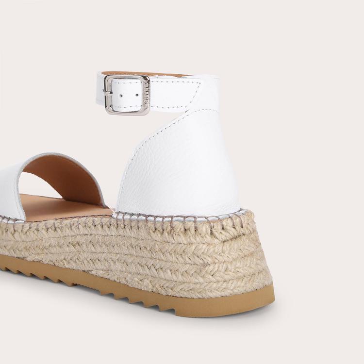 CHASE SANDAL White Leather Espadrille Flatform Sandals by CARVELA COMFORT