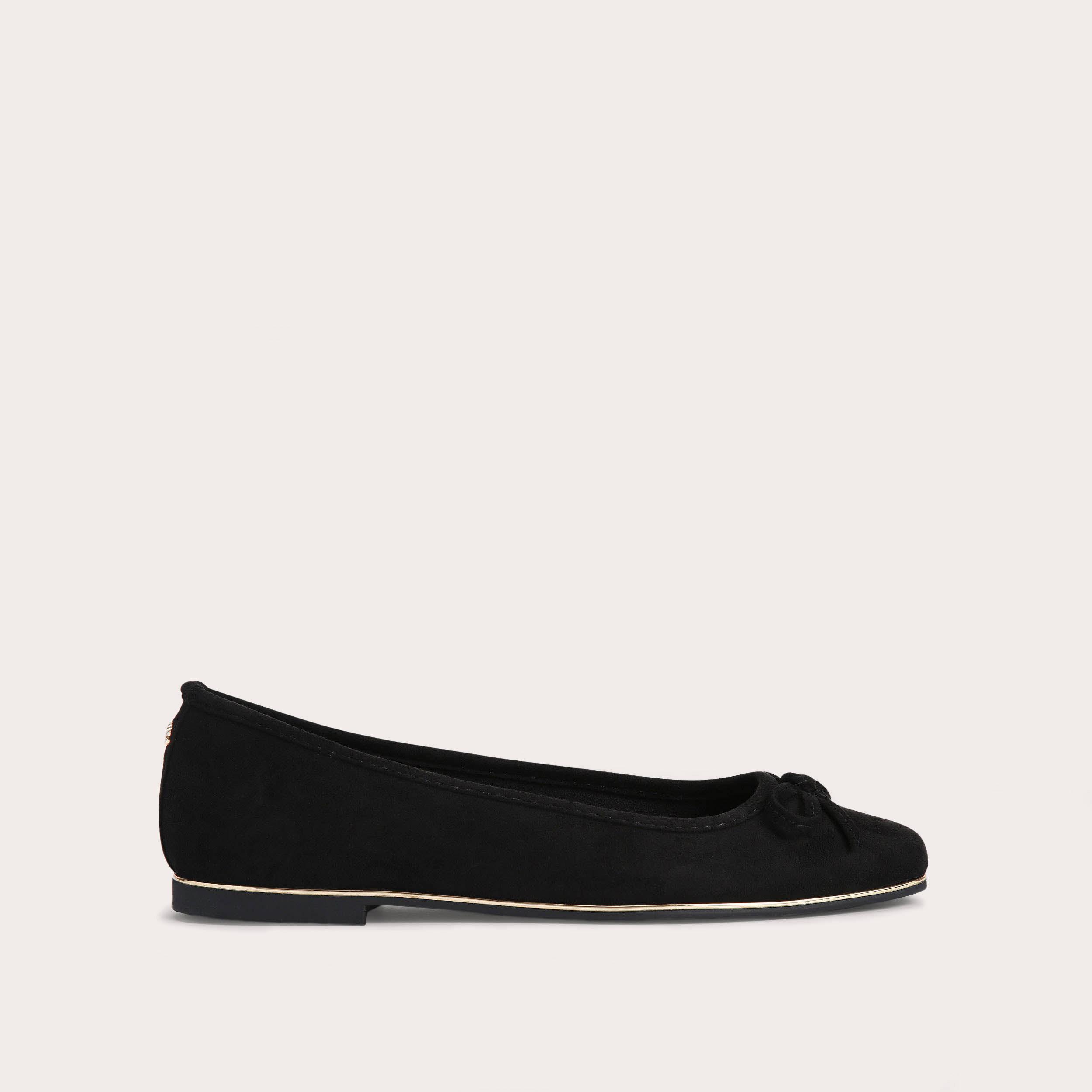 Black fabric hot sale ballet flats