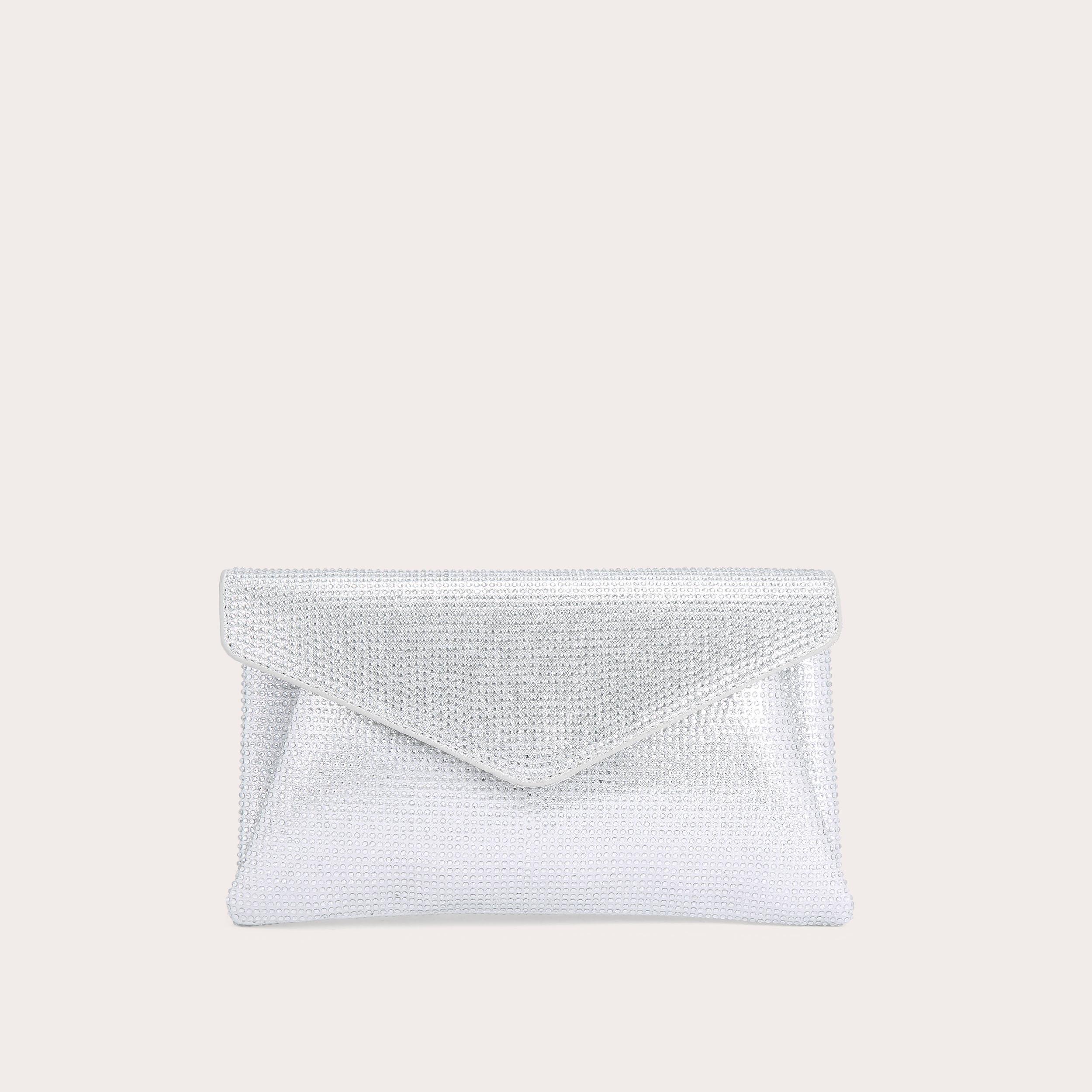 STARGAZE CLUTCH Silver Clutch Bag by CARVELA
