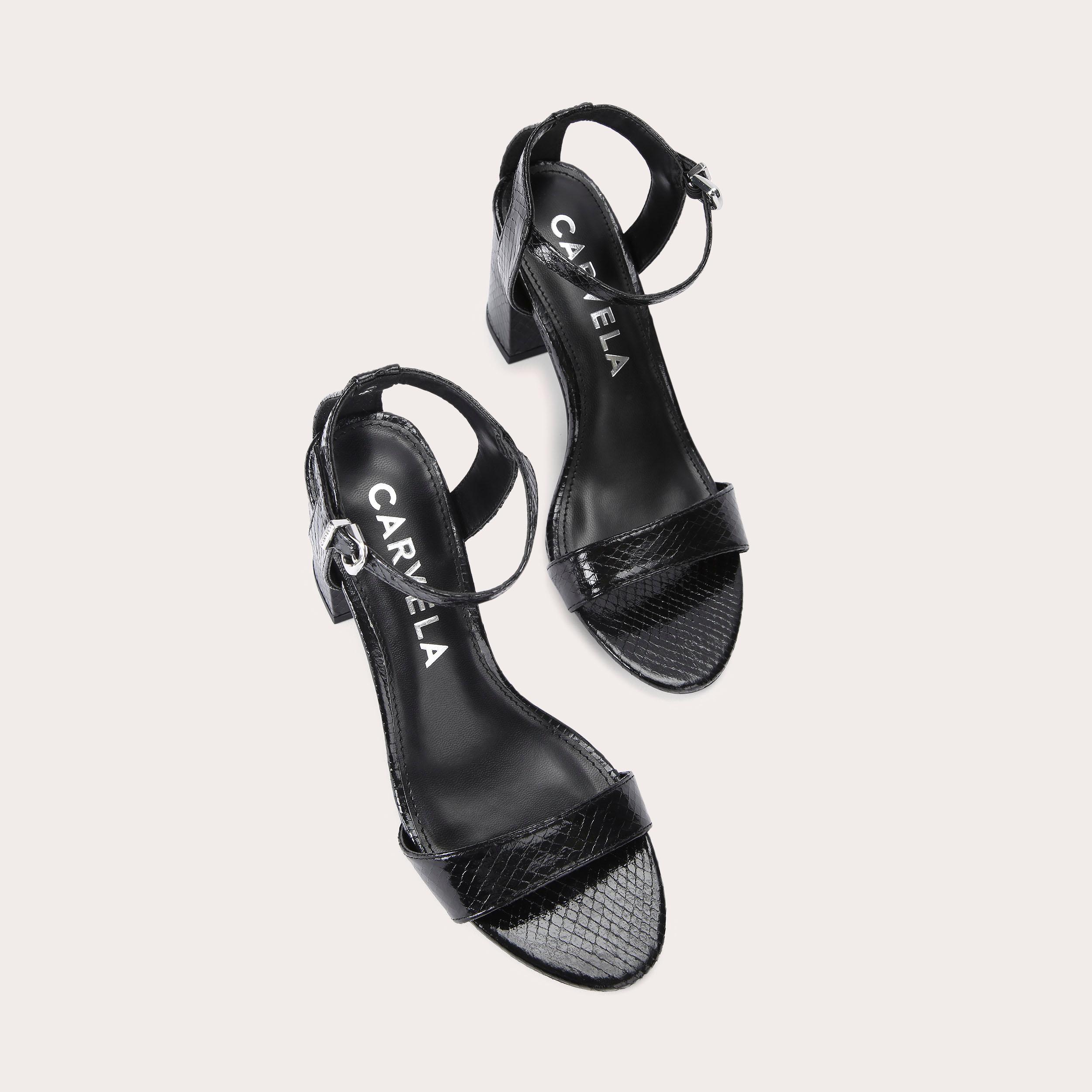 KIKI Black Snake Heels by CARVELA