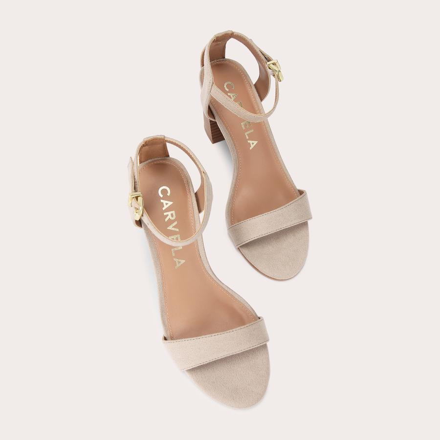 kiki  KIKI Taupe Microsuede Heel by CARVELA