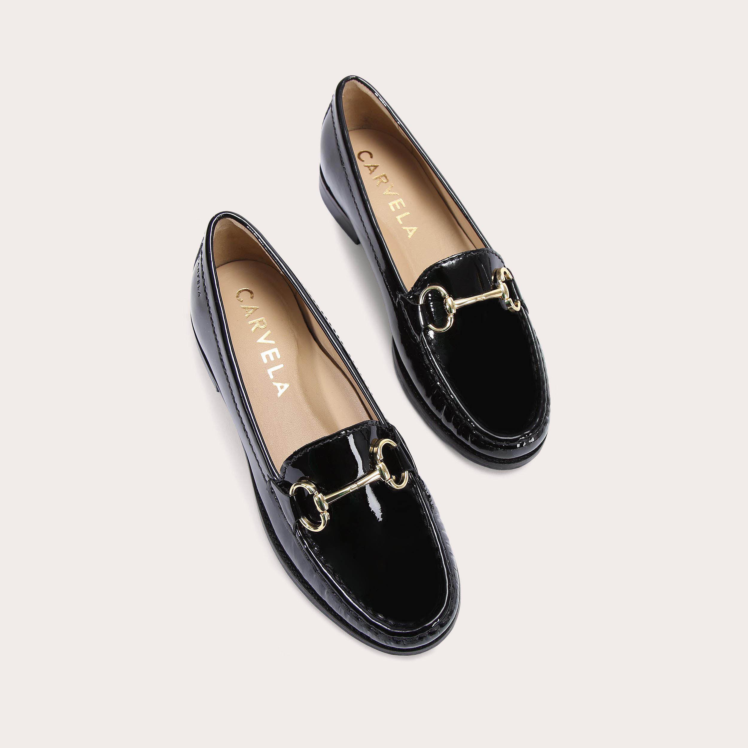 carvela patent loafers