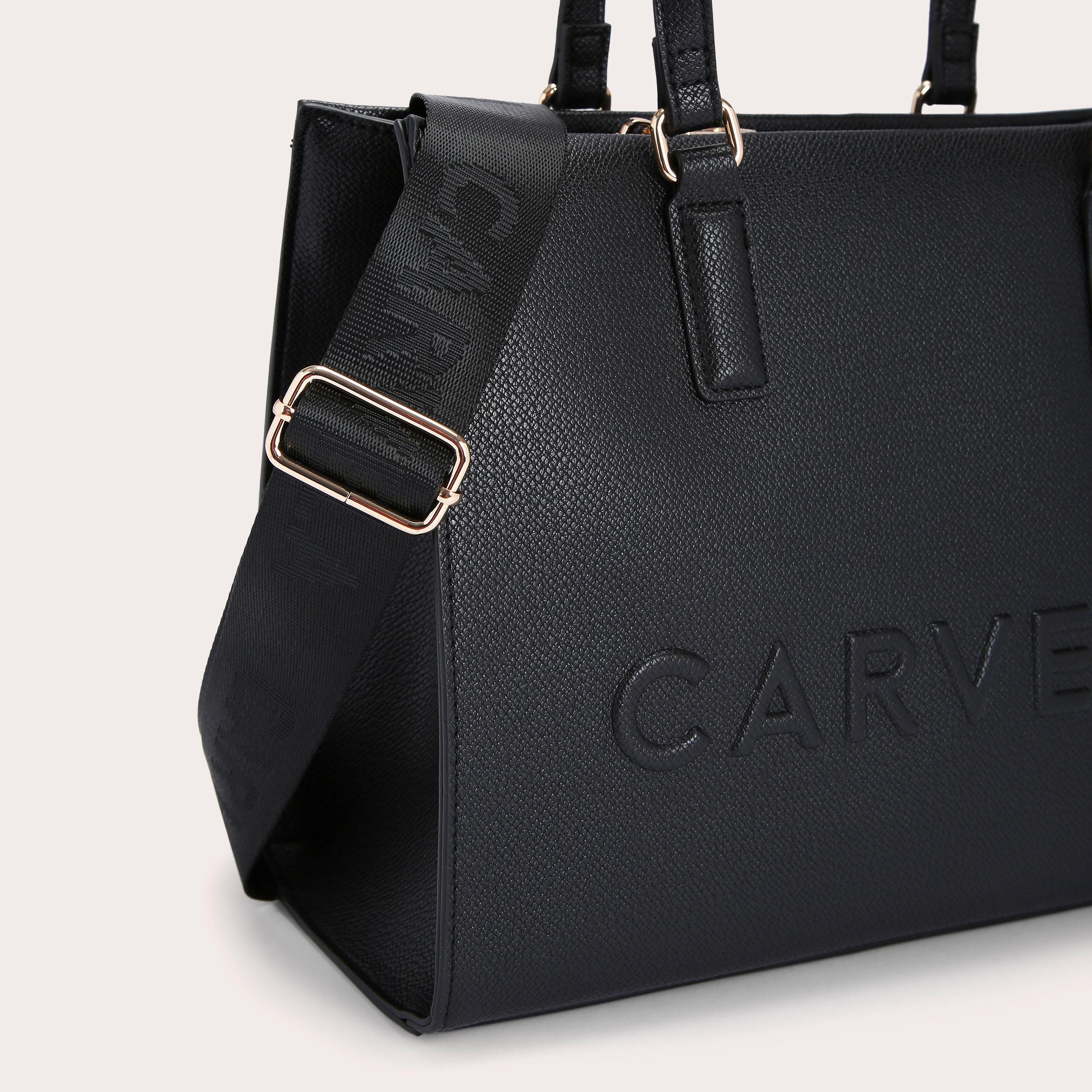 FRAME MIDI TOTE Black Tote Bag by CARVELA