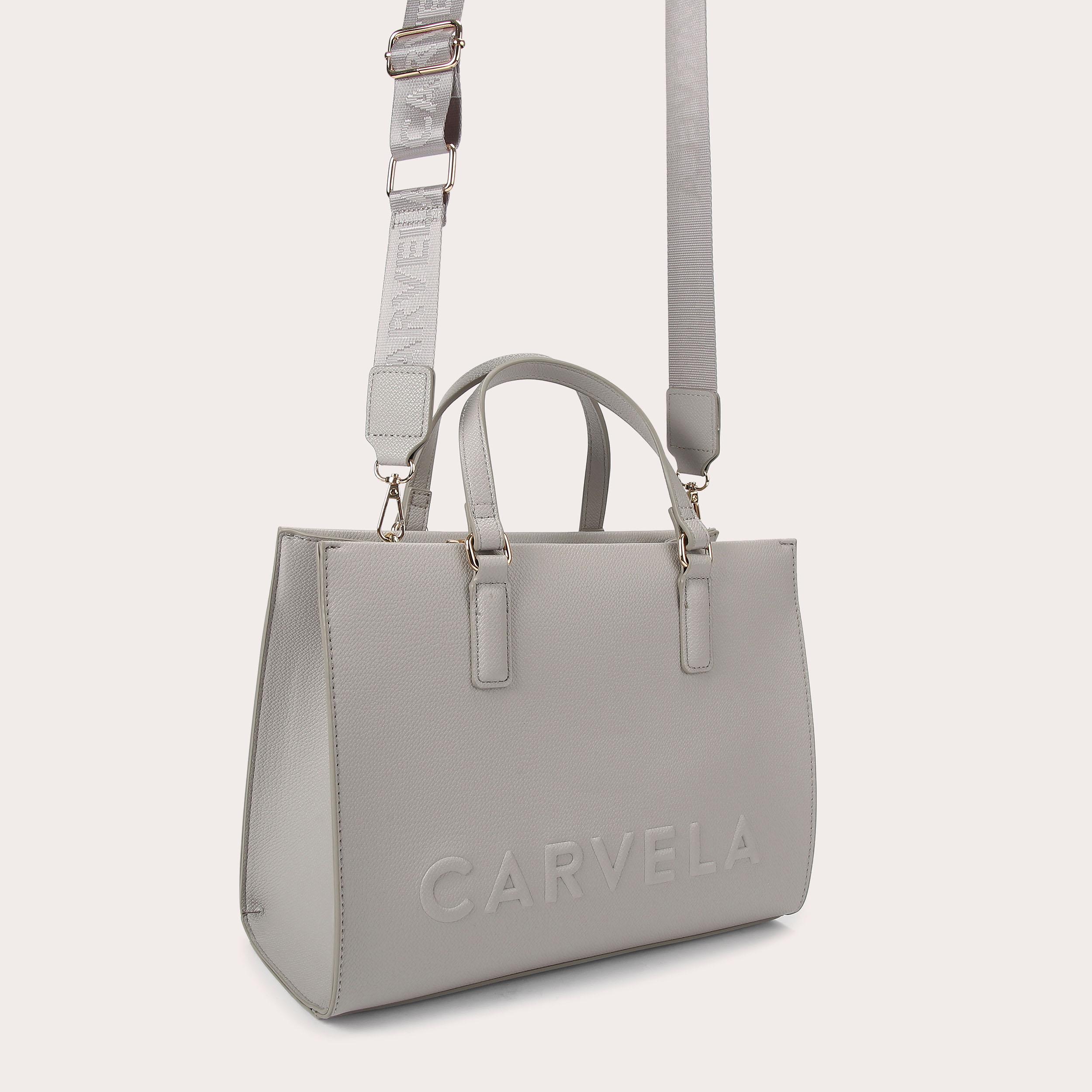 FRAME MIDI TOTE Grey Tote Bag by CARVELA