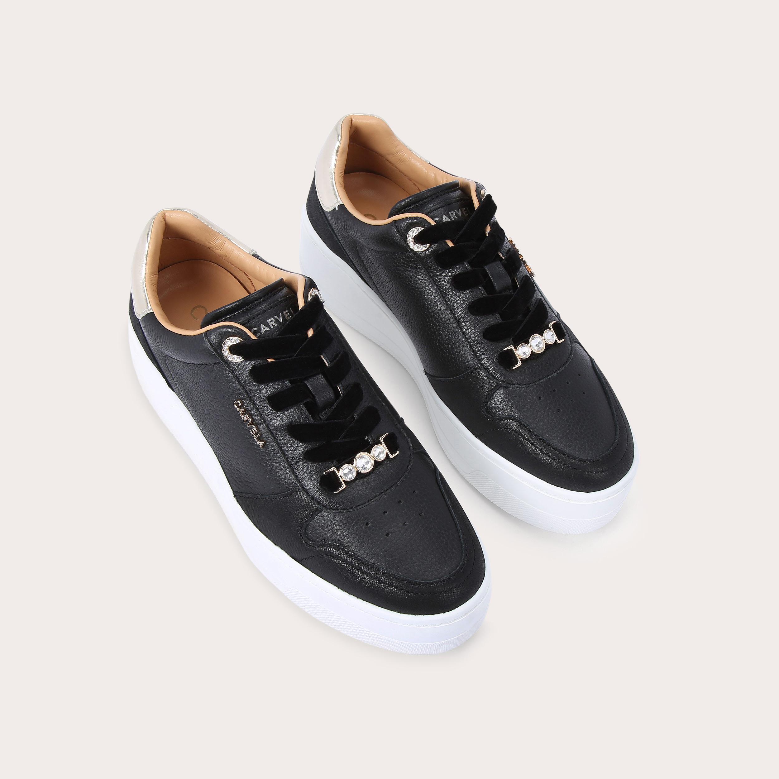 carvela black trainers sale