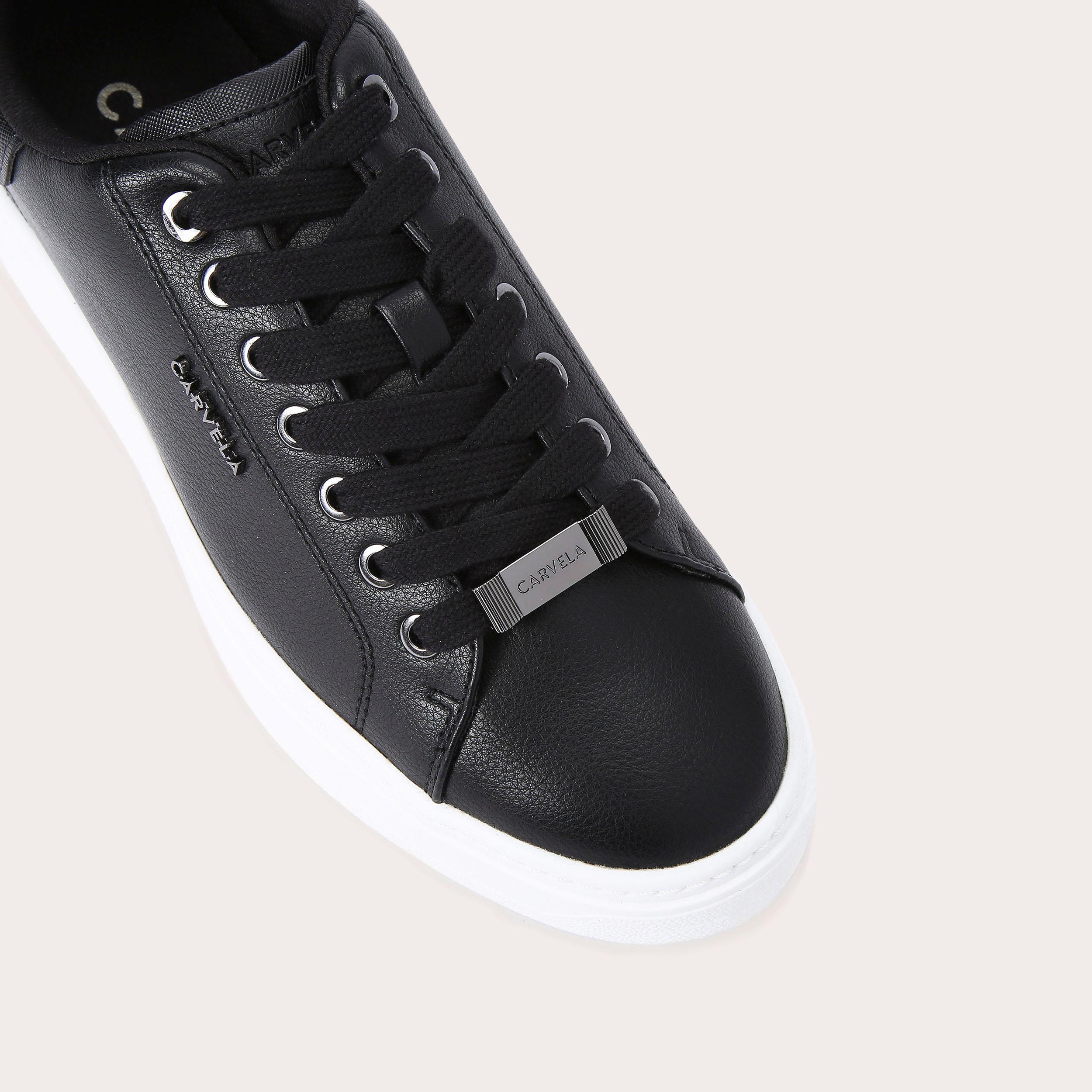 carvela black sparkly trainers