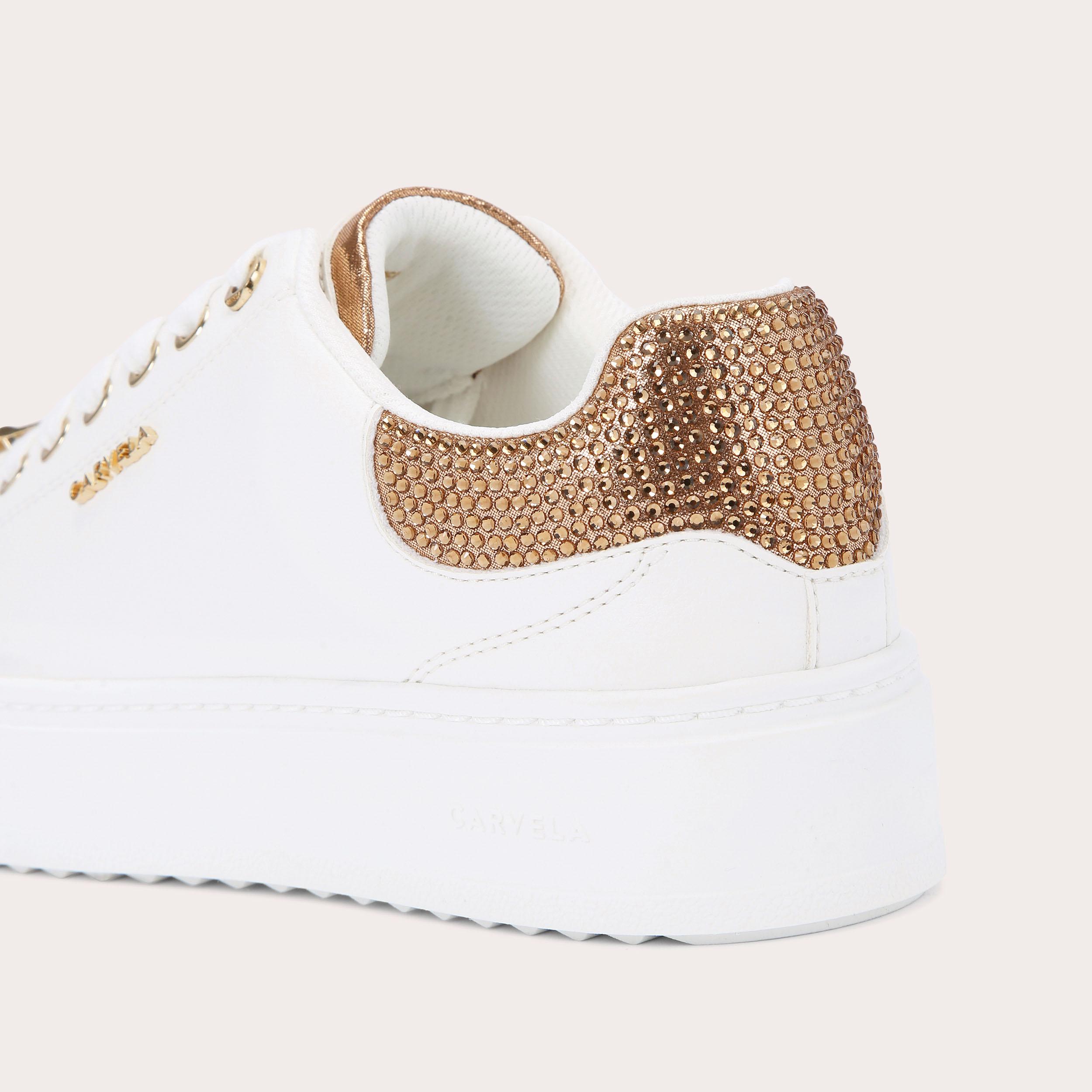 Carvela jaguar trainers white online