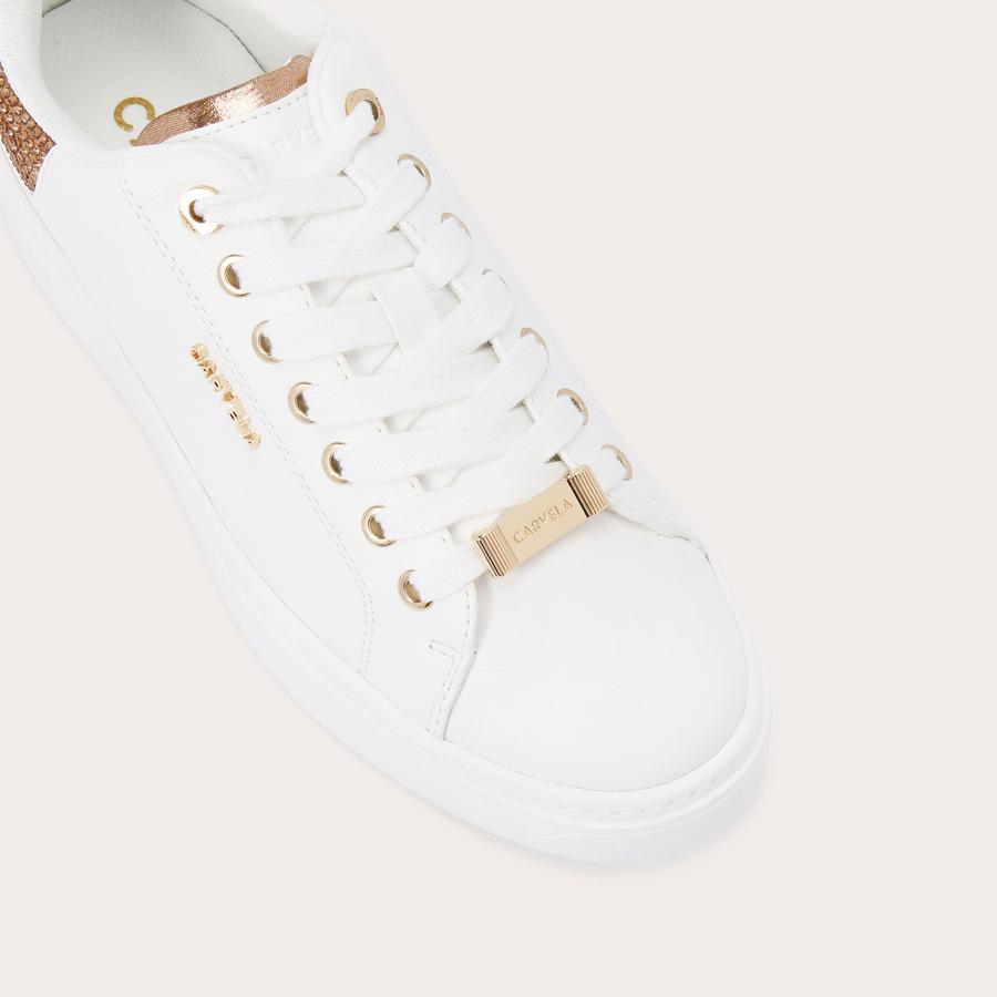 Carvela jaguar trainers white online