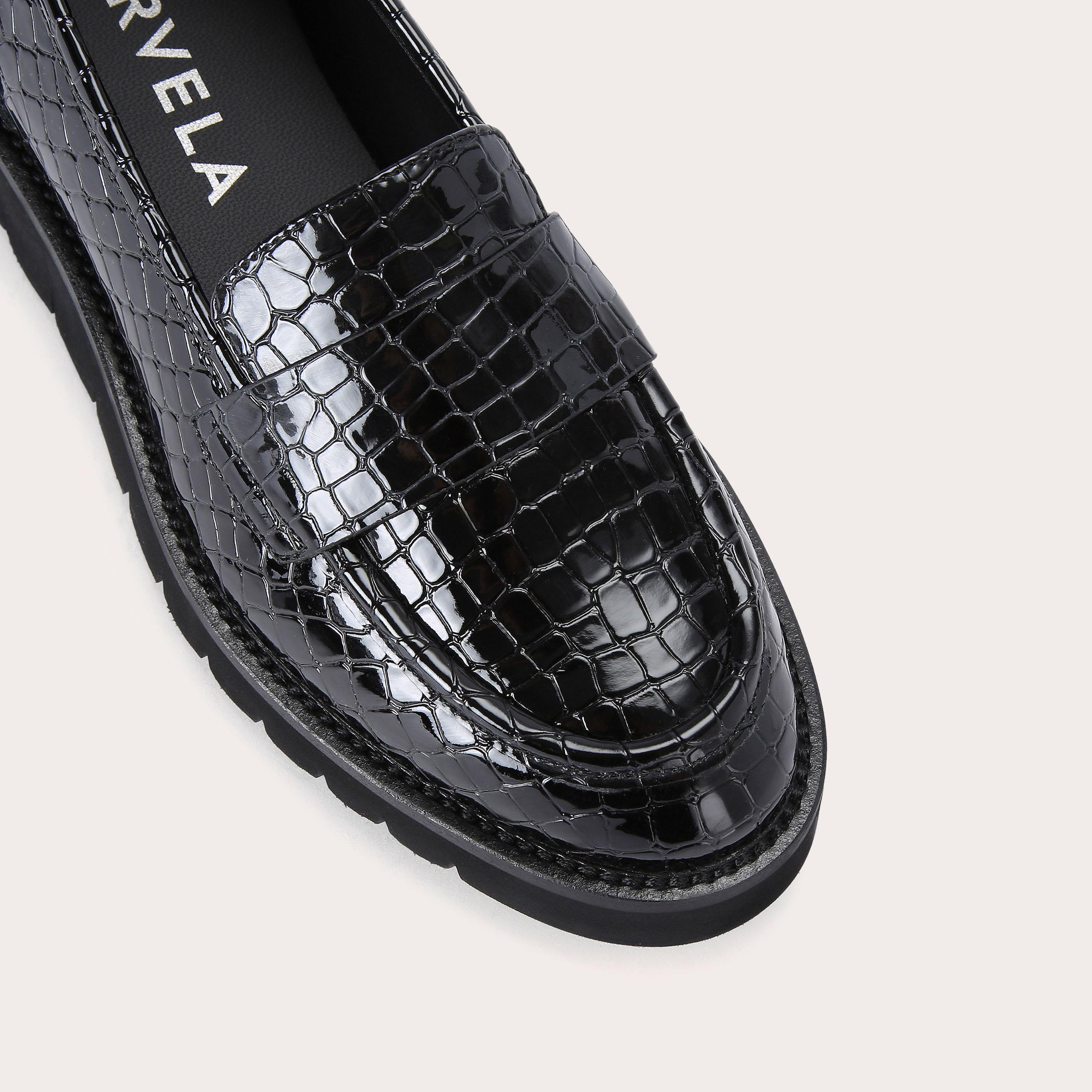 Carvela hot sale patent moccasin