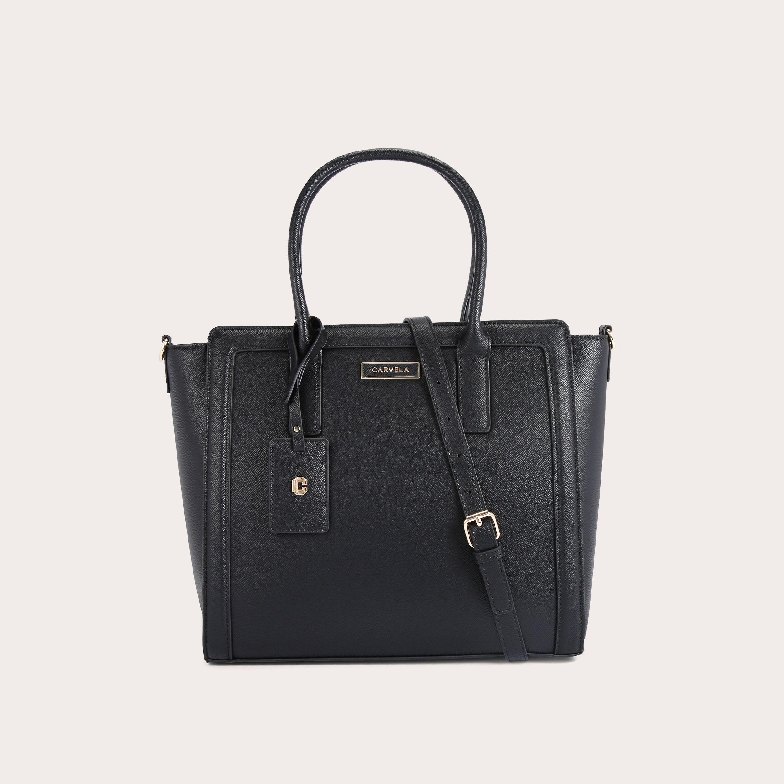 LOTTIE LG TOTE Black Tote Bag by CARVELA