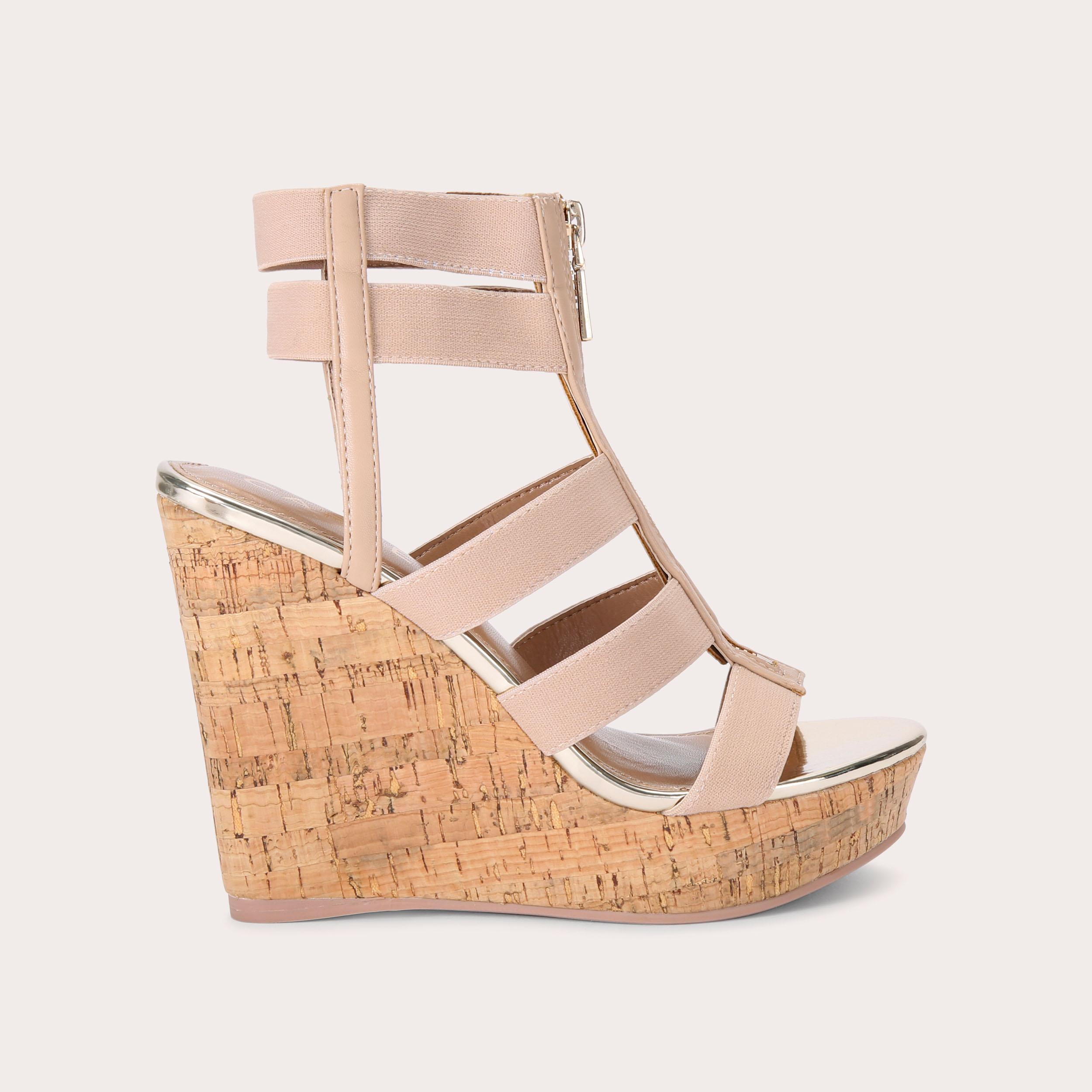 Carvela tan clearance wedge sandals