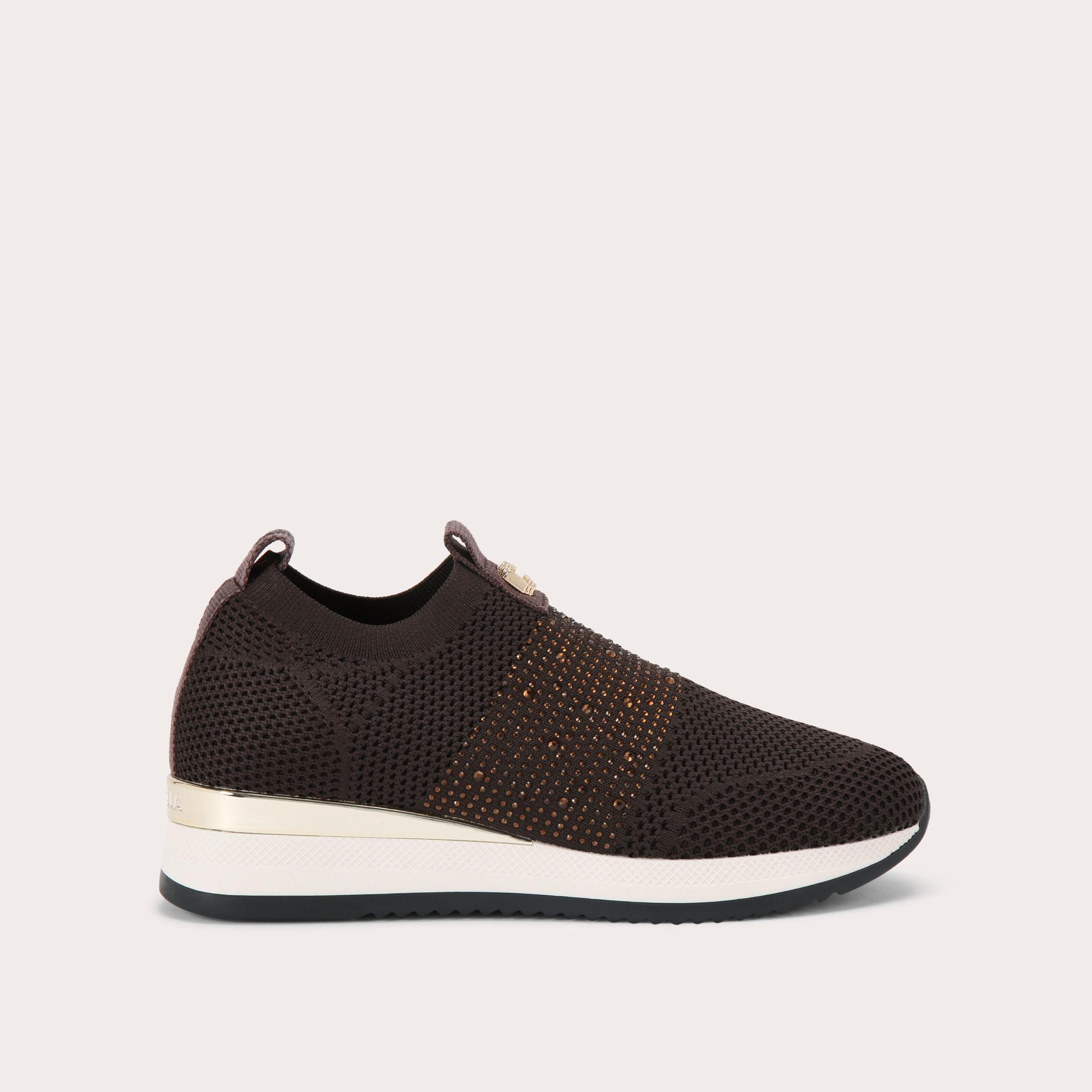 JANEIRO Brown Crystal Sneaker by CARVELA