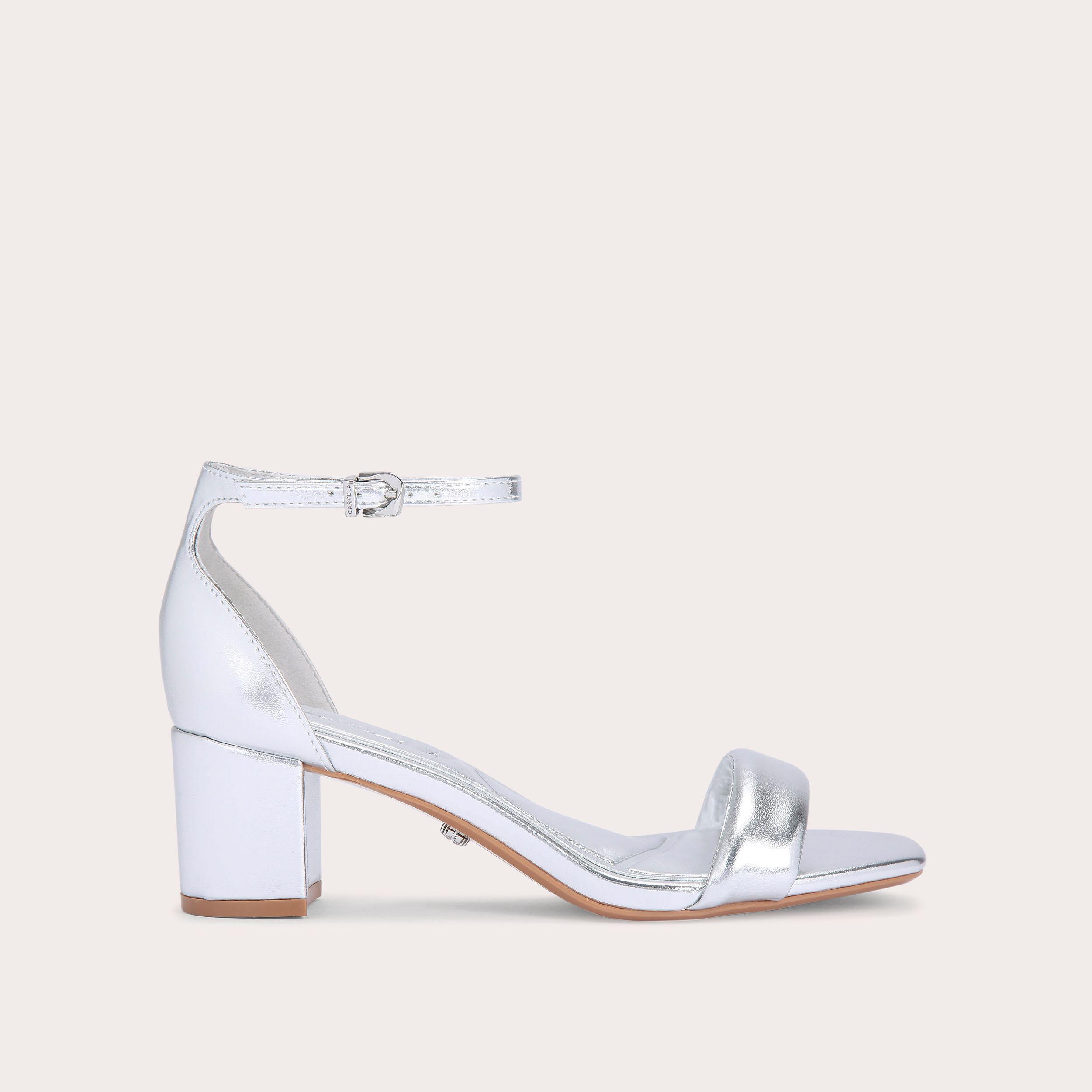 Silver sale carvela heels