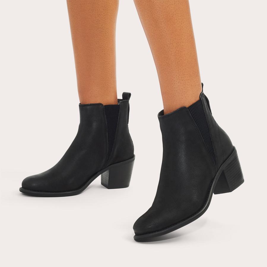 Black chelsea ankle booties best sale