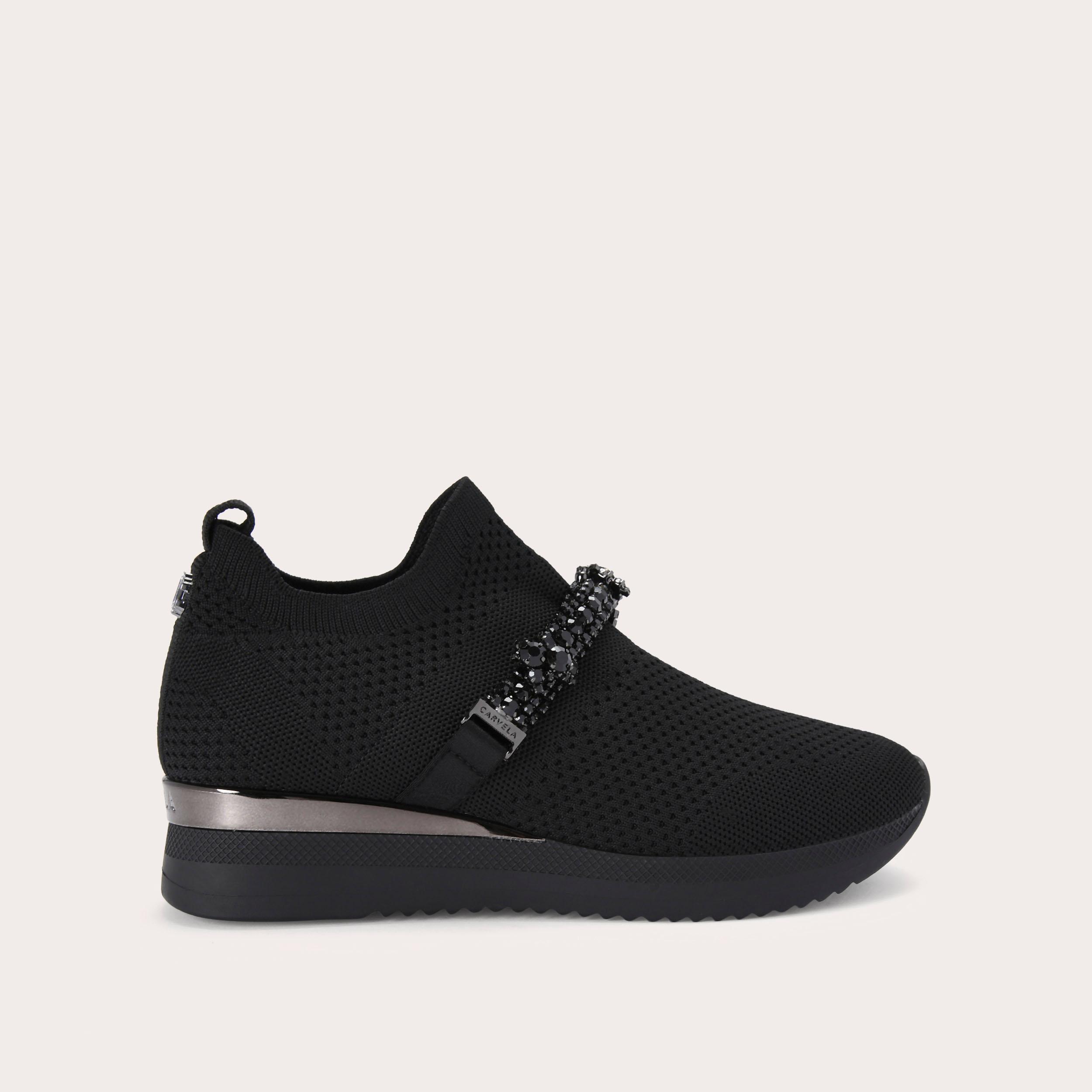 JANEIRO JEWEL 2 Black Slip On Trainer by CARVELA