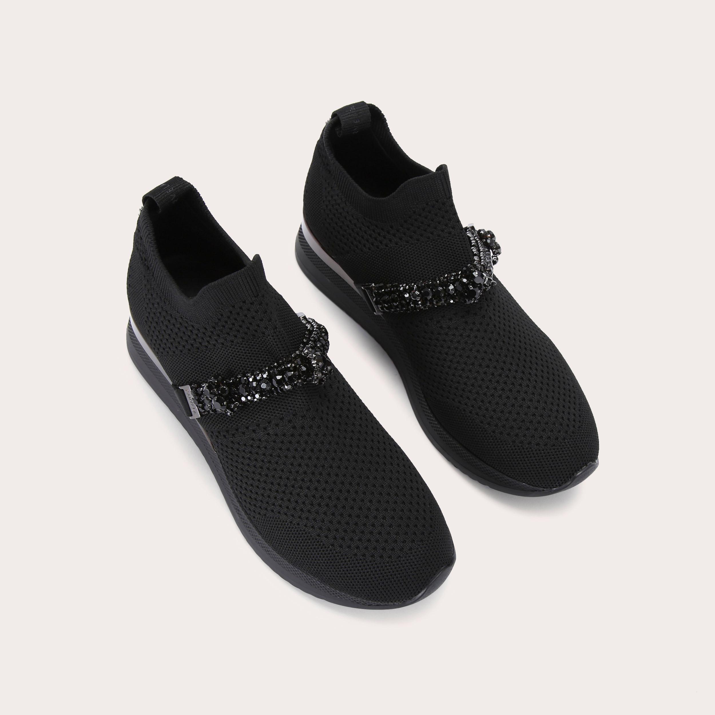 carvela janeiro slip on trainers black
