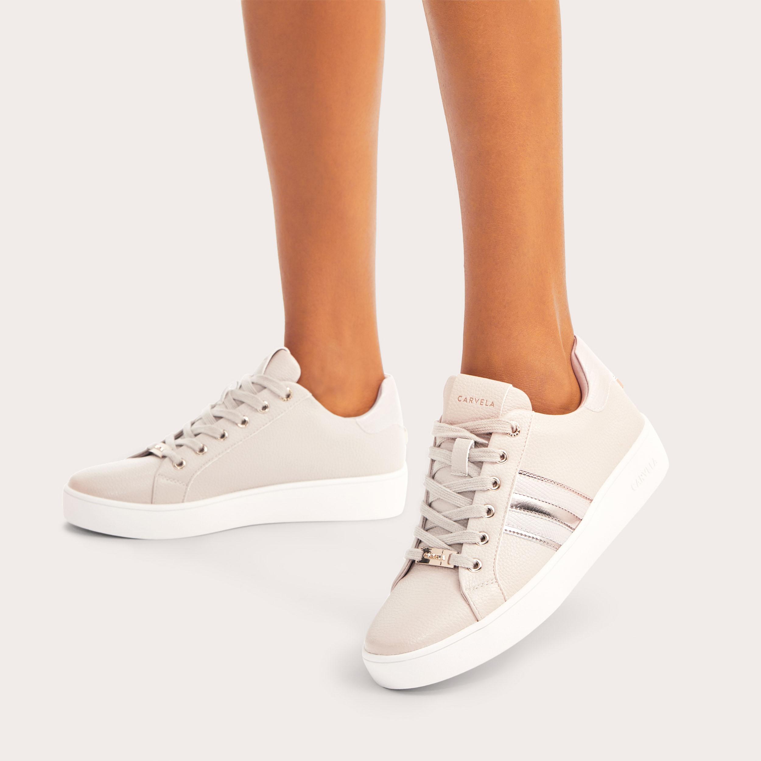 carvela lamar trainers beige