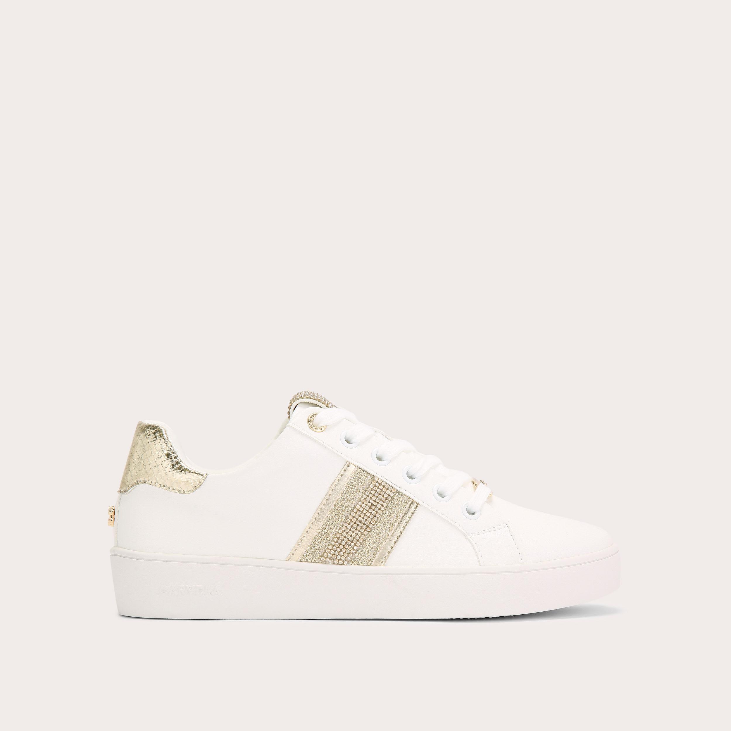 Carvela gold trainers online