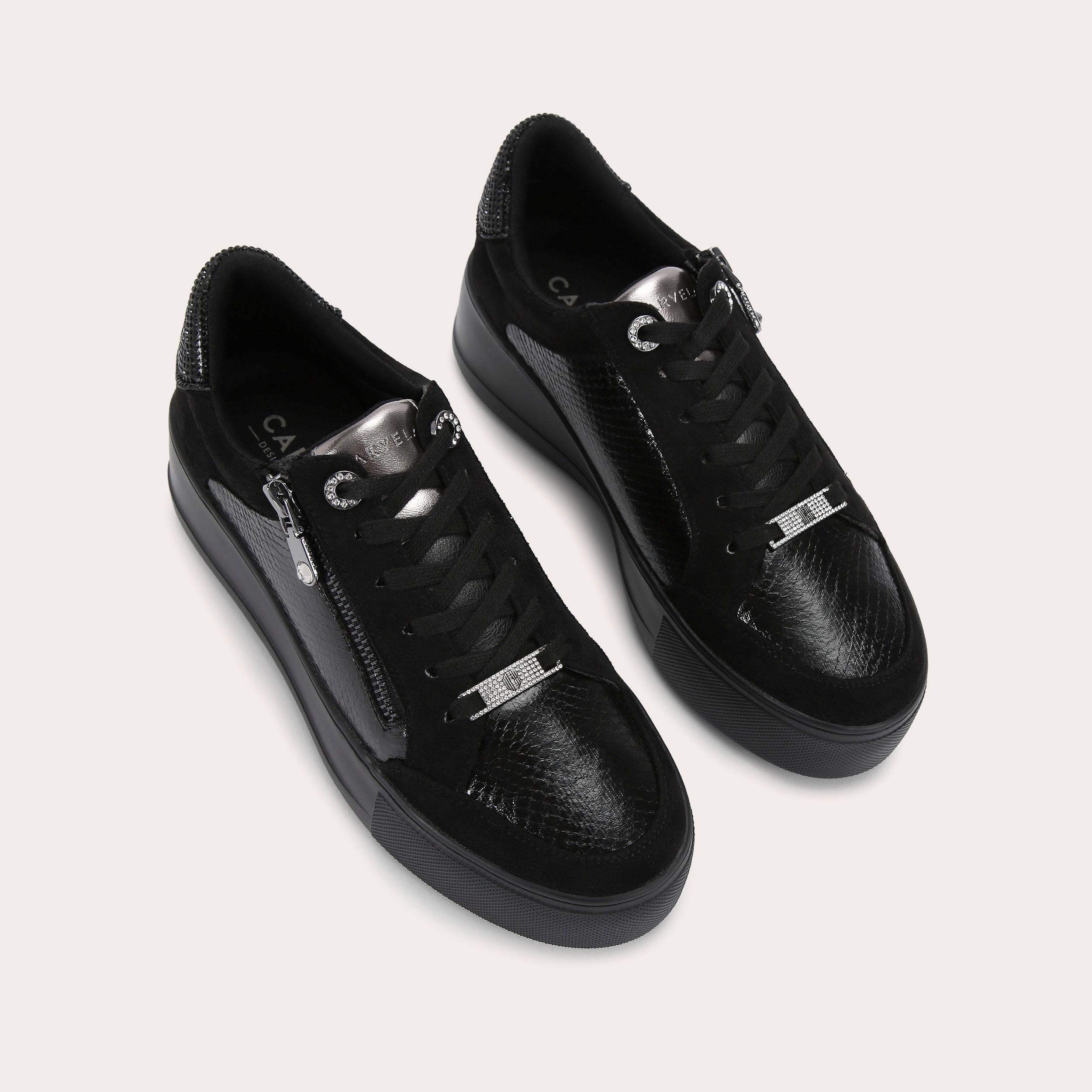 JIVE ZIP Black Trainer by CARVELA