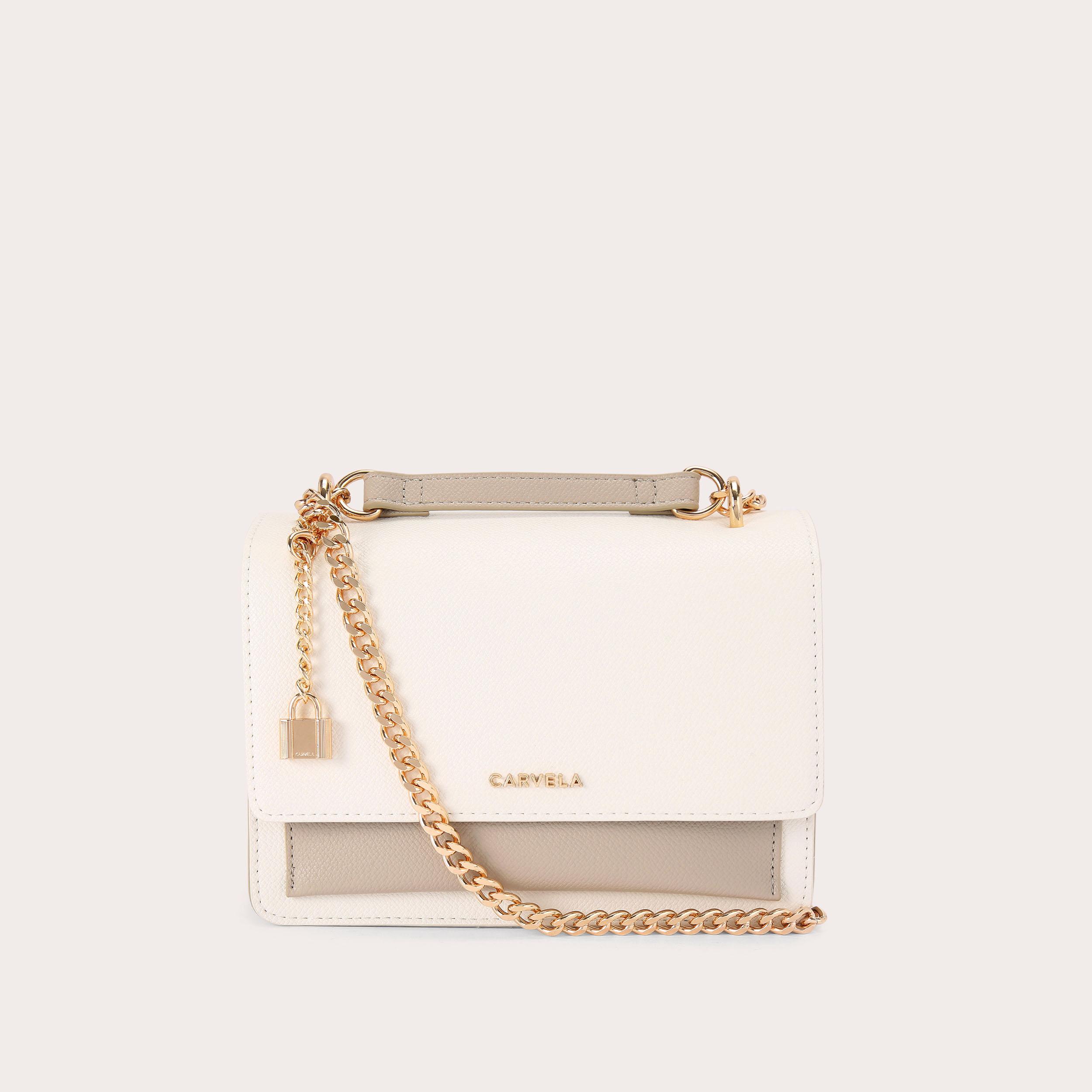 LATTE SHOULDER Bone Shoulder Bag by CARVELA