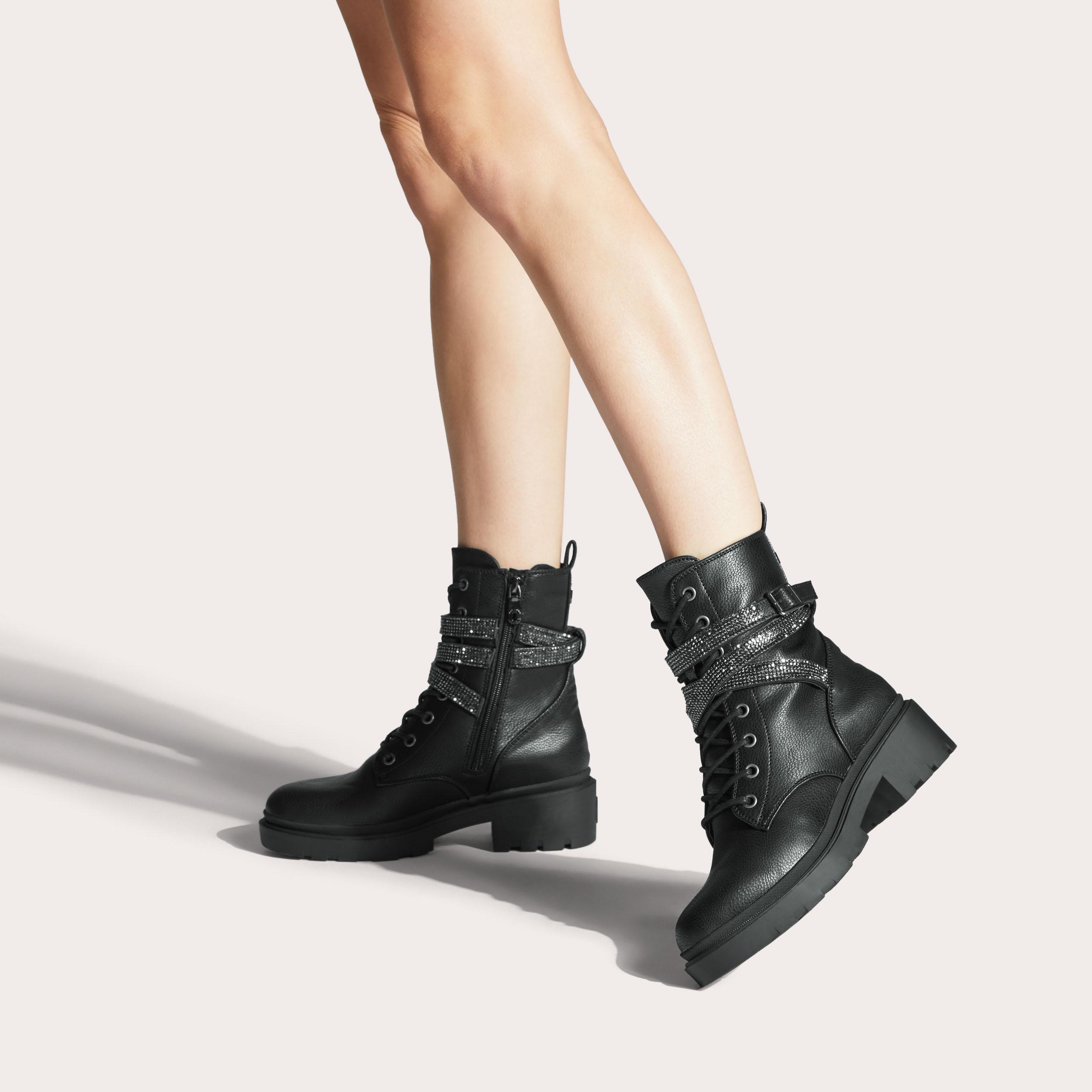 BOULDER EMBELLISHED Black Ankle Boots by CARVELA