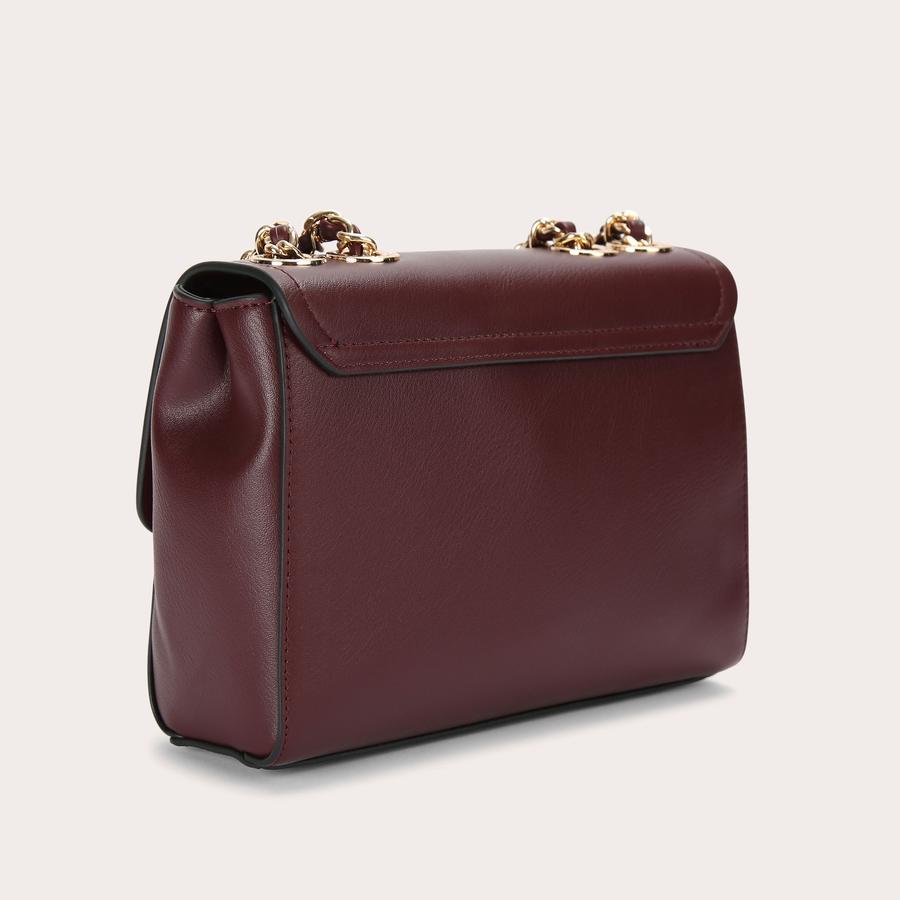 CHAI FLAPOVER Wine Cross Body Bag by CARVELA