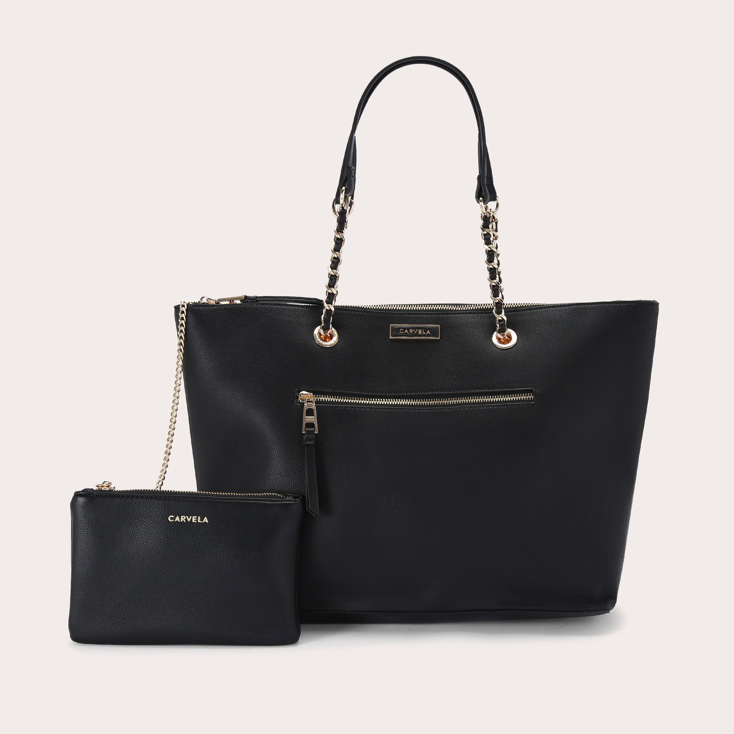 Carvela black 2024 quilted bag