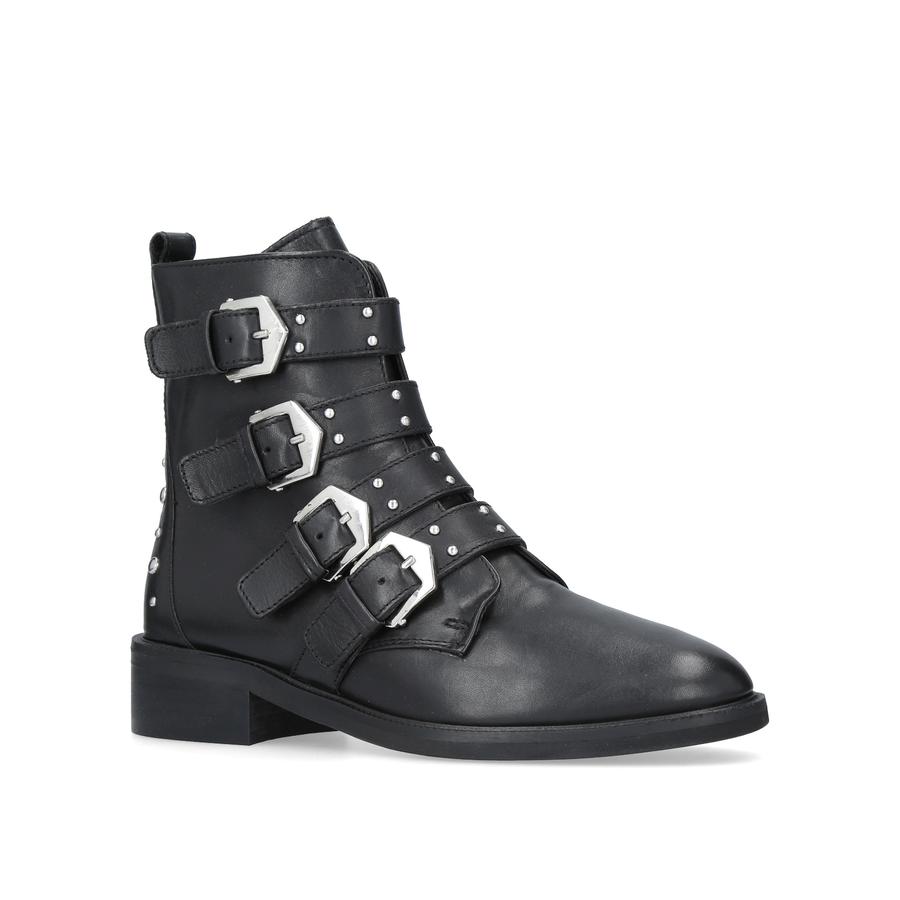 Black buckle ankle boots hotsell