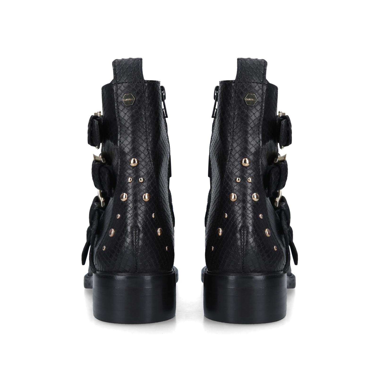 Carvela scant buckle ankle boots black deals