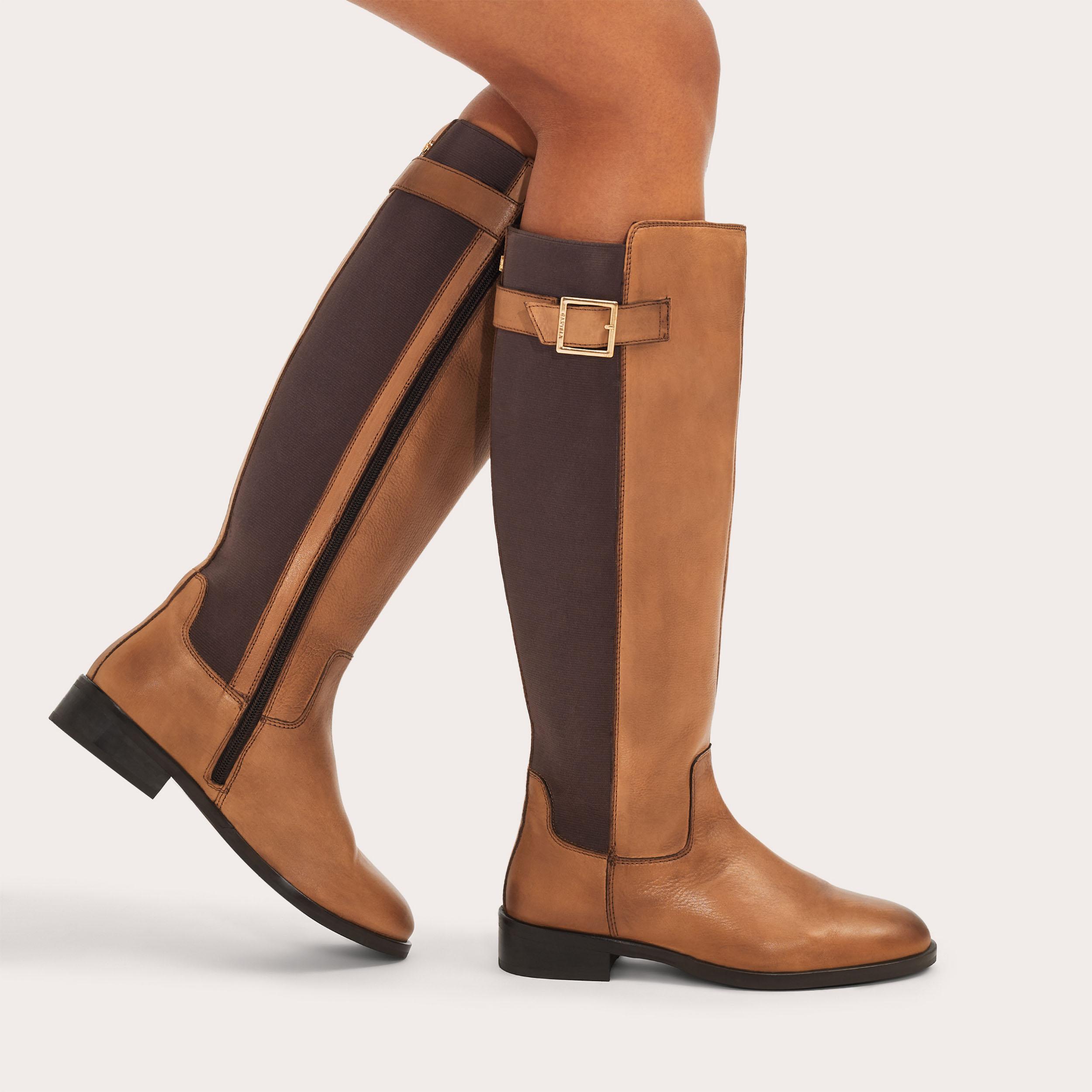 Carvela tan on sale knee high boots