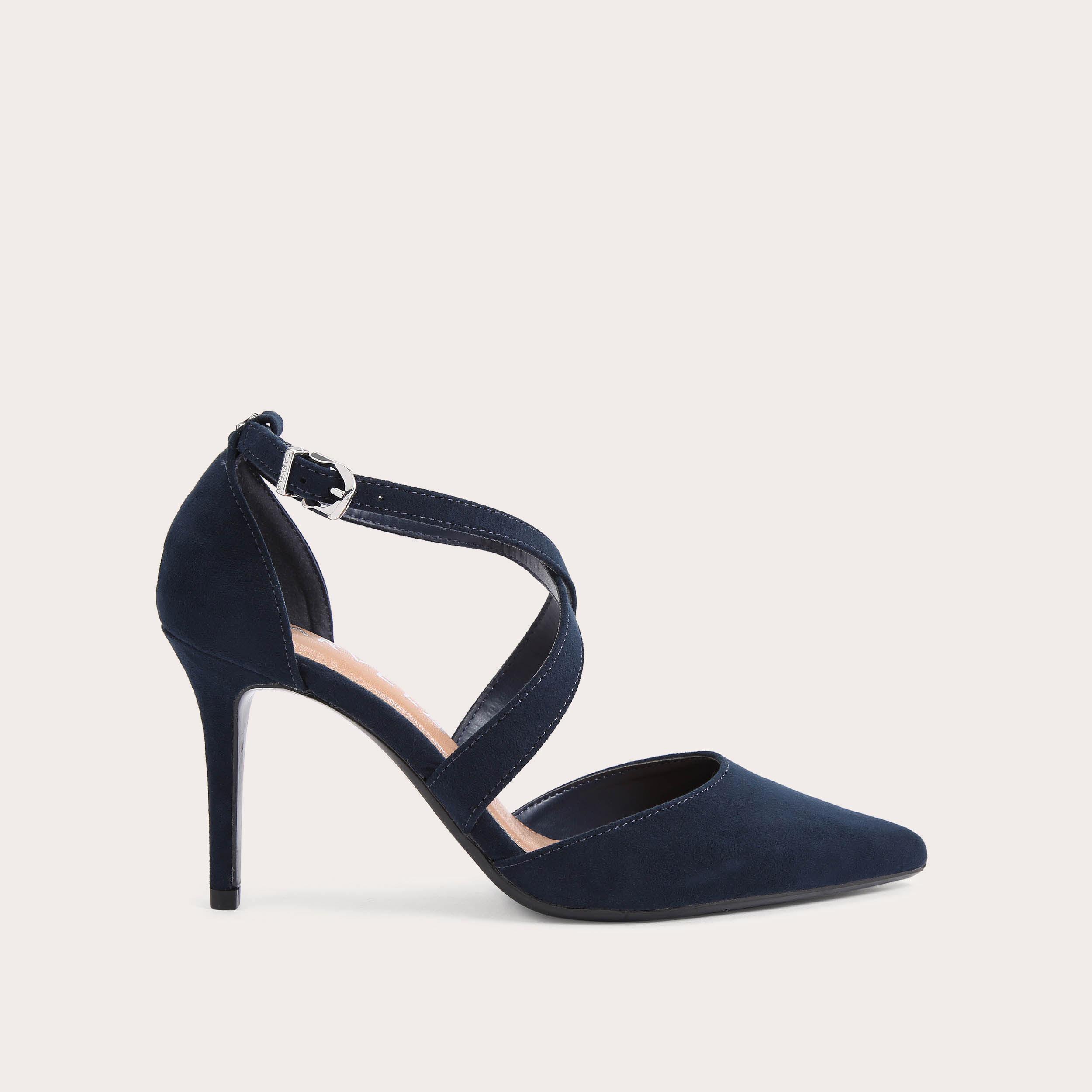 Carvela navy store court shoes