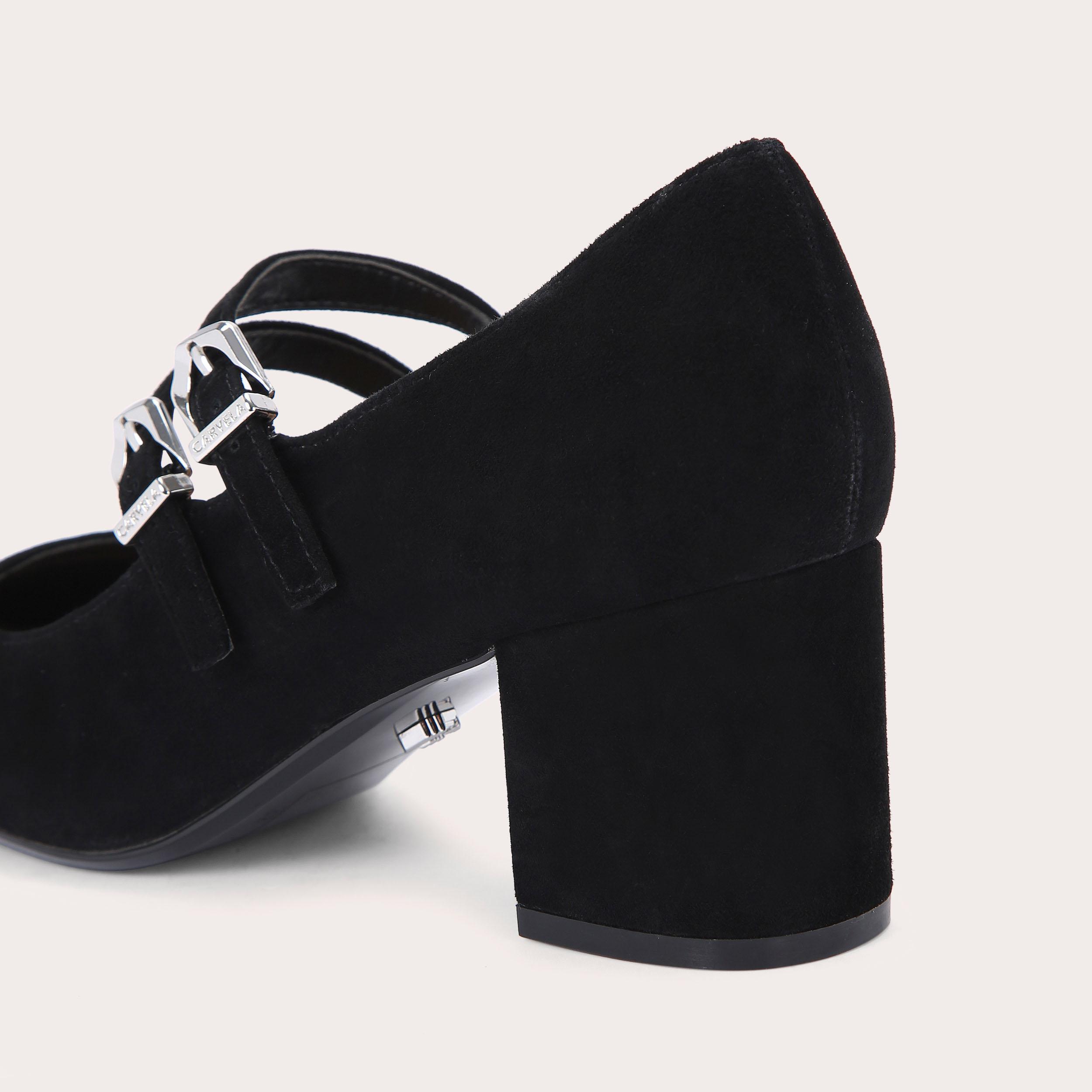 HARPER Black Suede Mary Jane Shoes by CARVELA