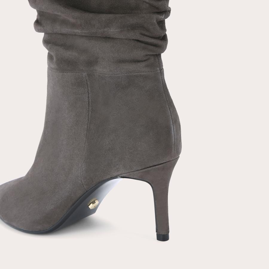 Grey slouch boots hotsell