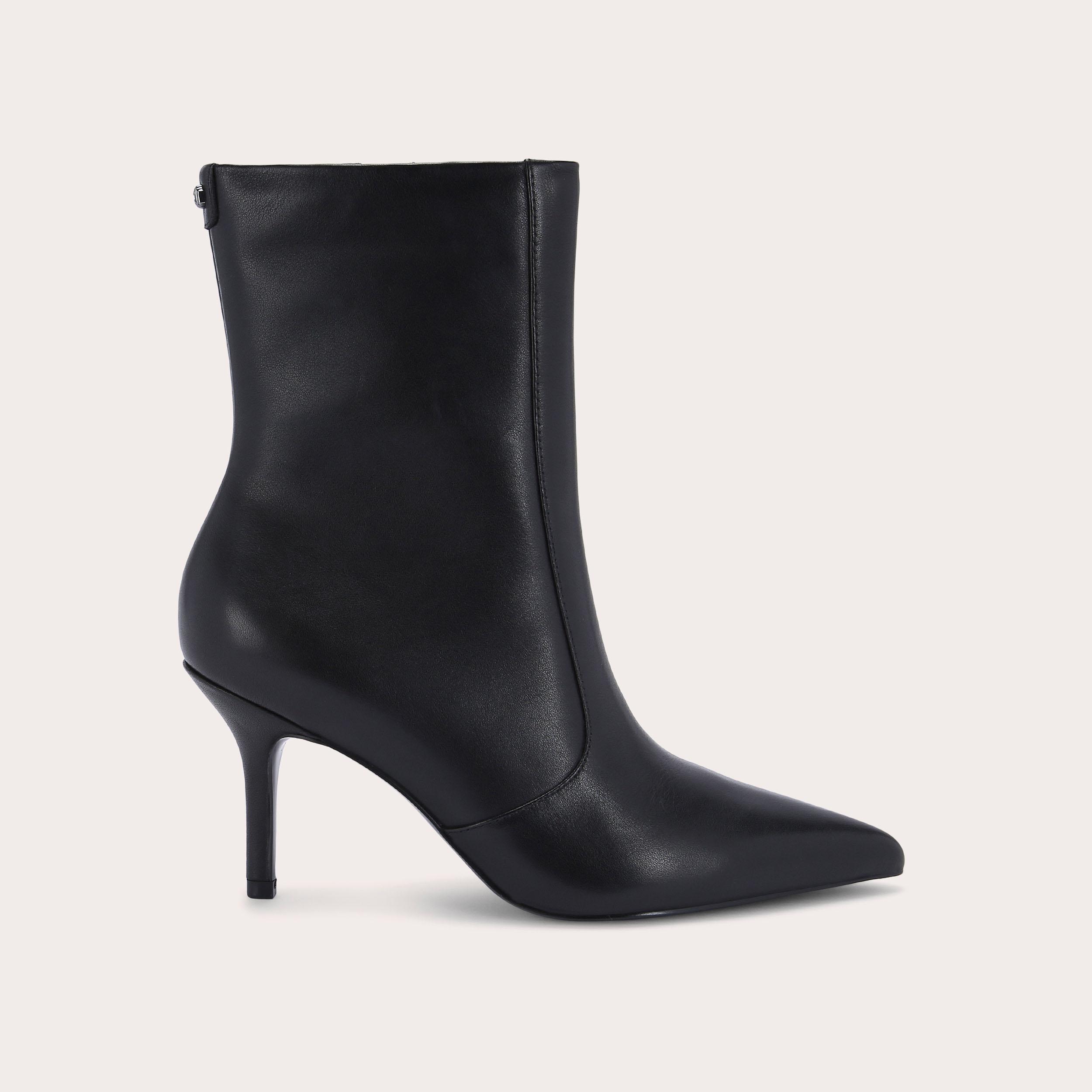 RUNWAY ANKLE Black Leather Ankle Boot by CARVELA