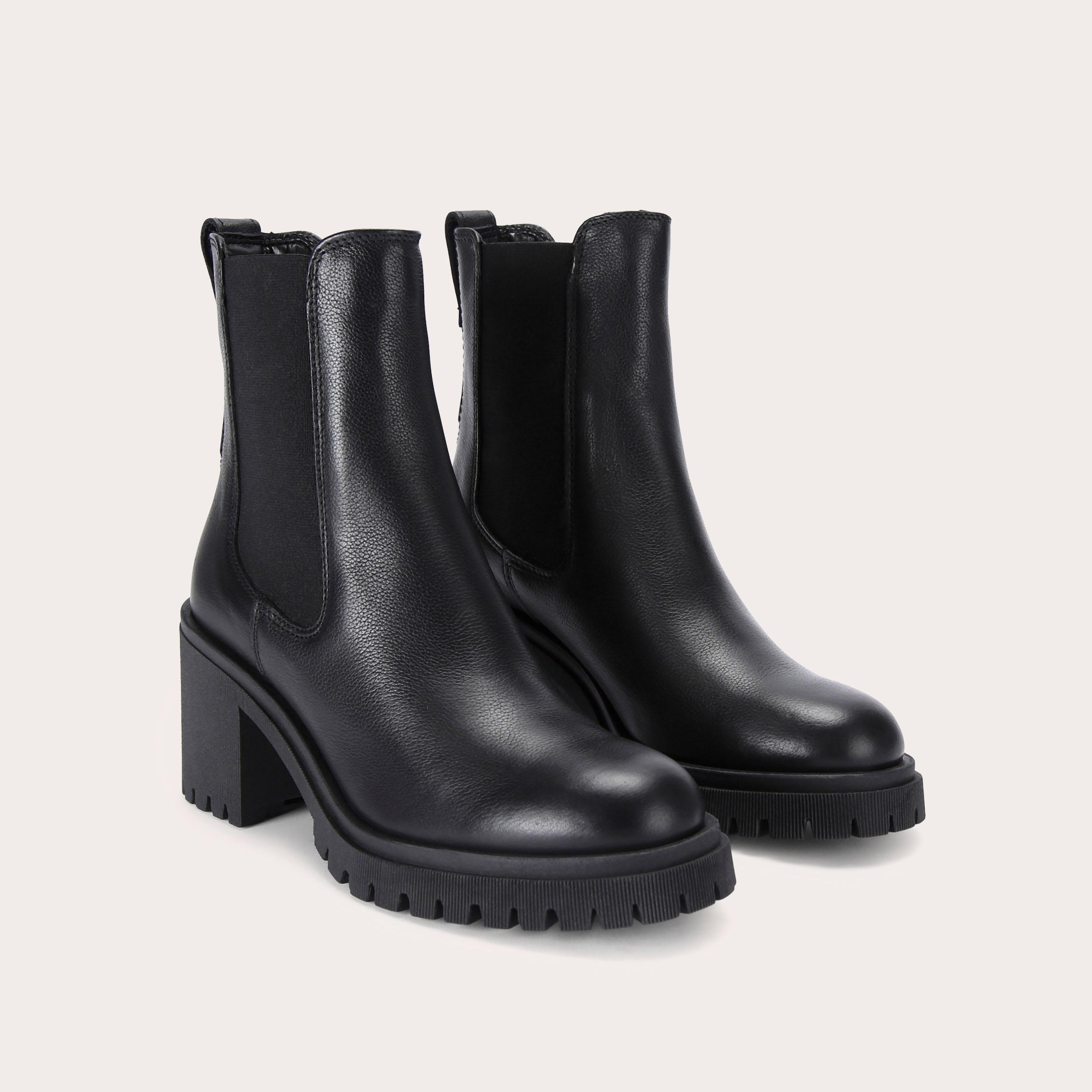 MEGA Black Leather Ankle Boots by CARVELA COMFORT
