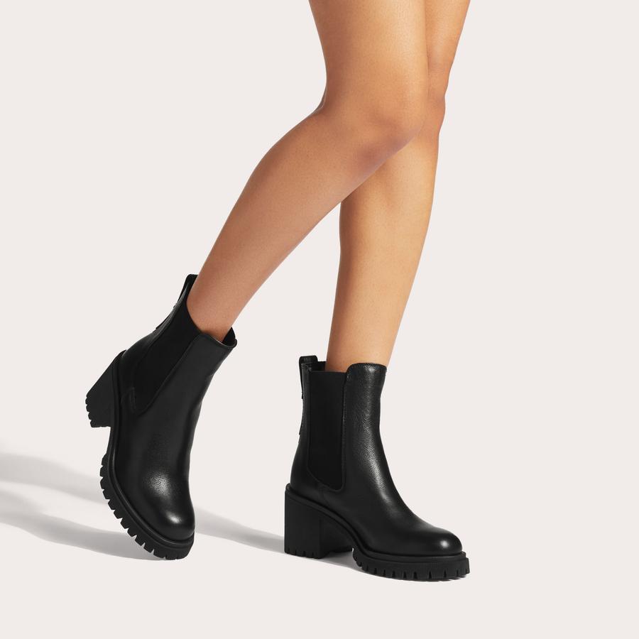 MEGA Black Leather Ankle Boots by CARVELA COMFORT