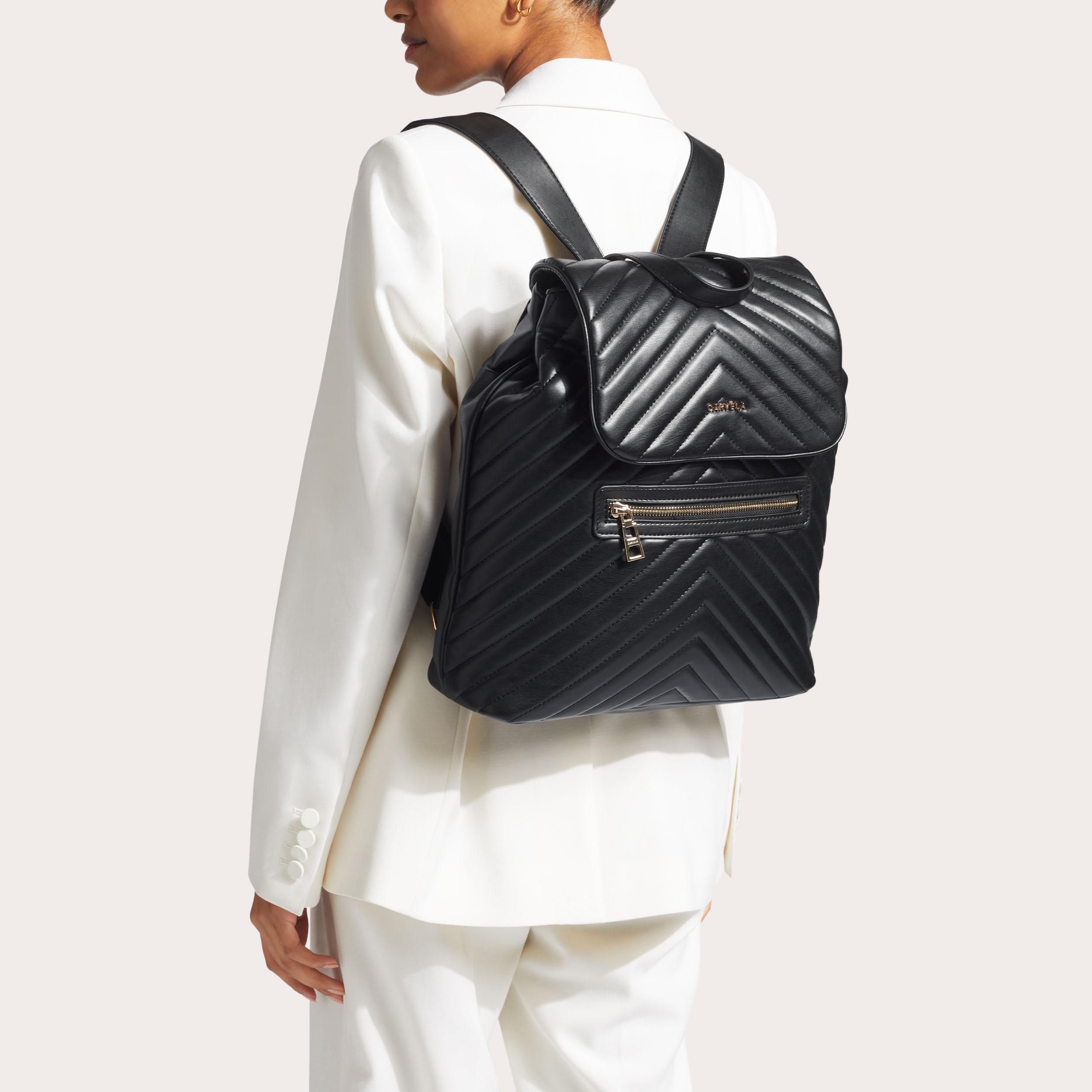 LARA BACKPACK Black Chevron by CARVELA