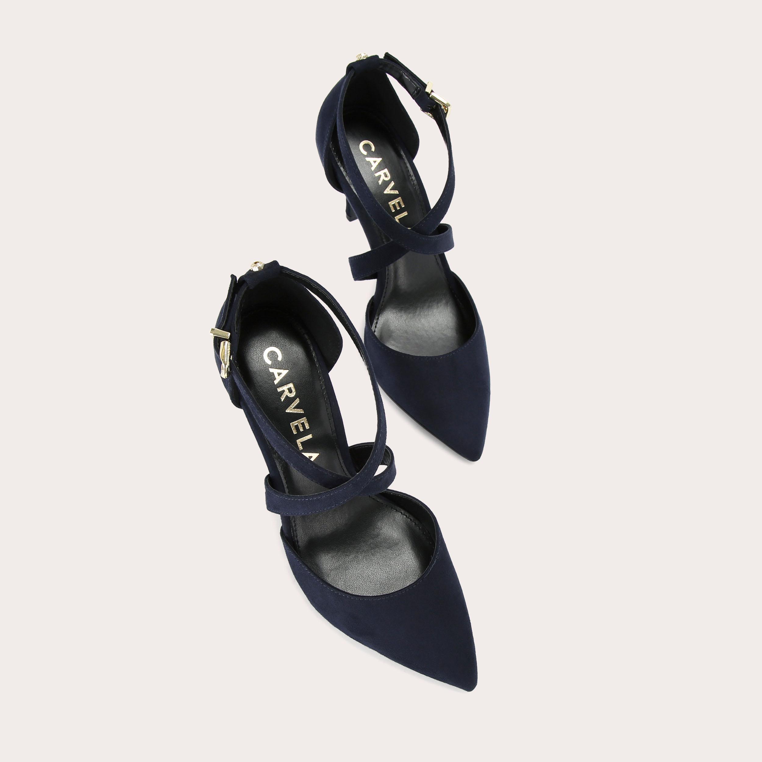 carvela navy heels