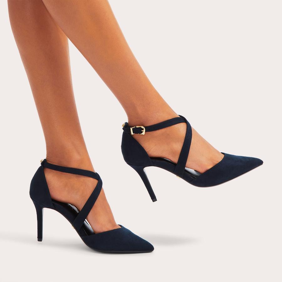 KROSS Navy Fabric Heels by CARVELA