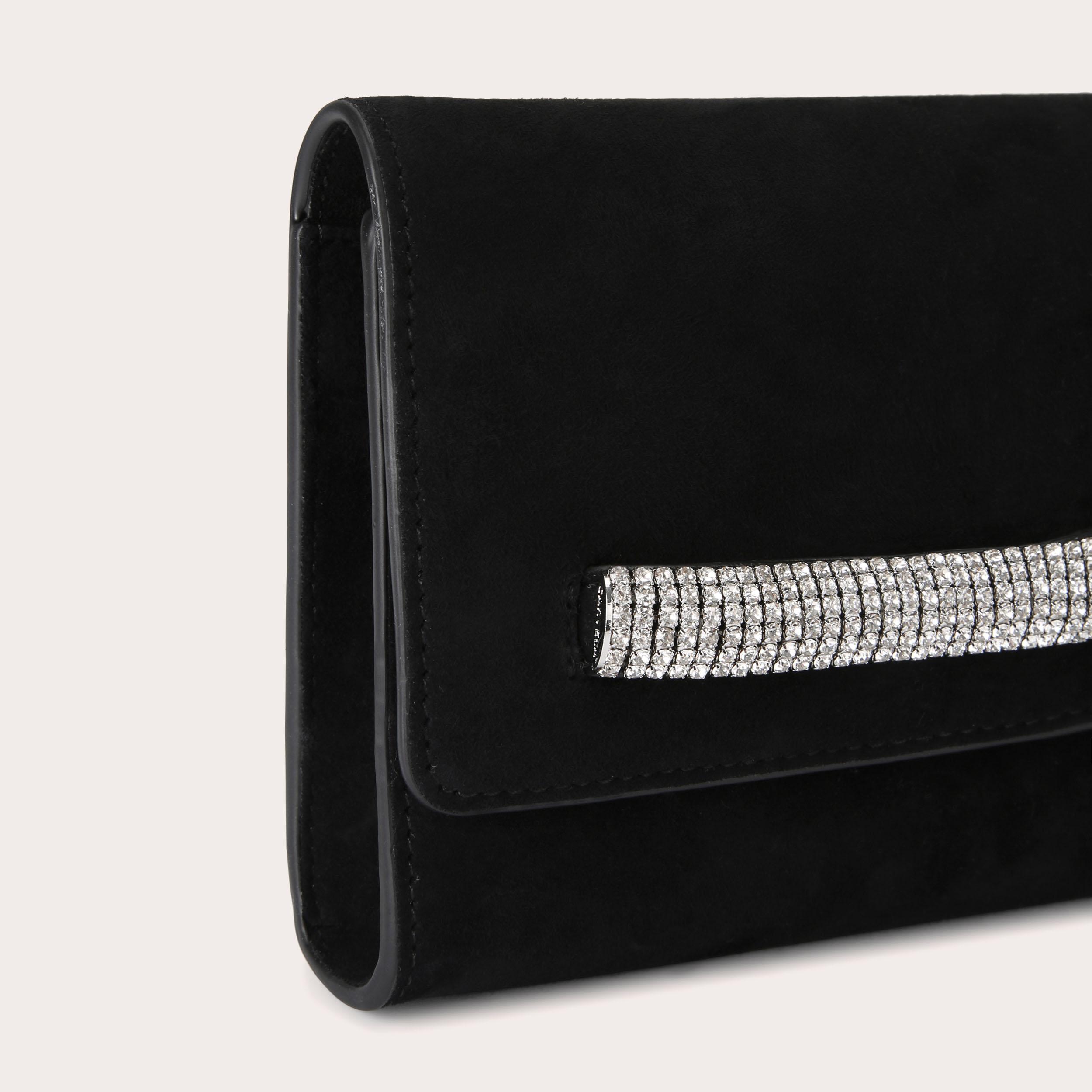 Carvela black clutch online bag