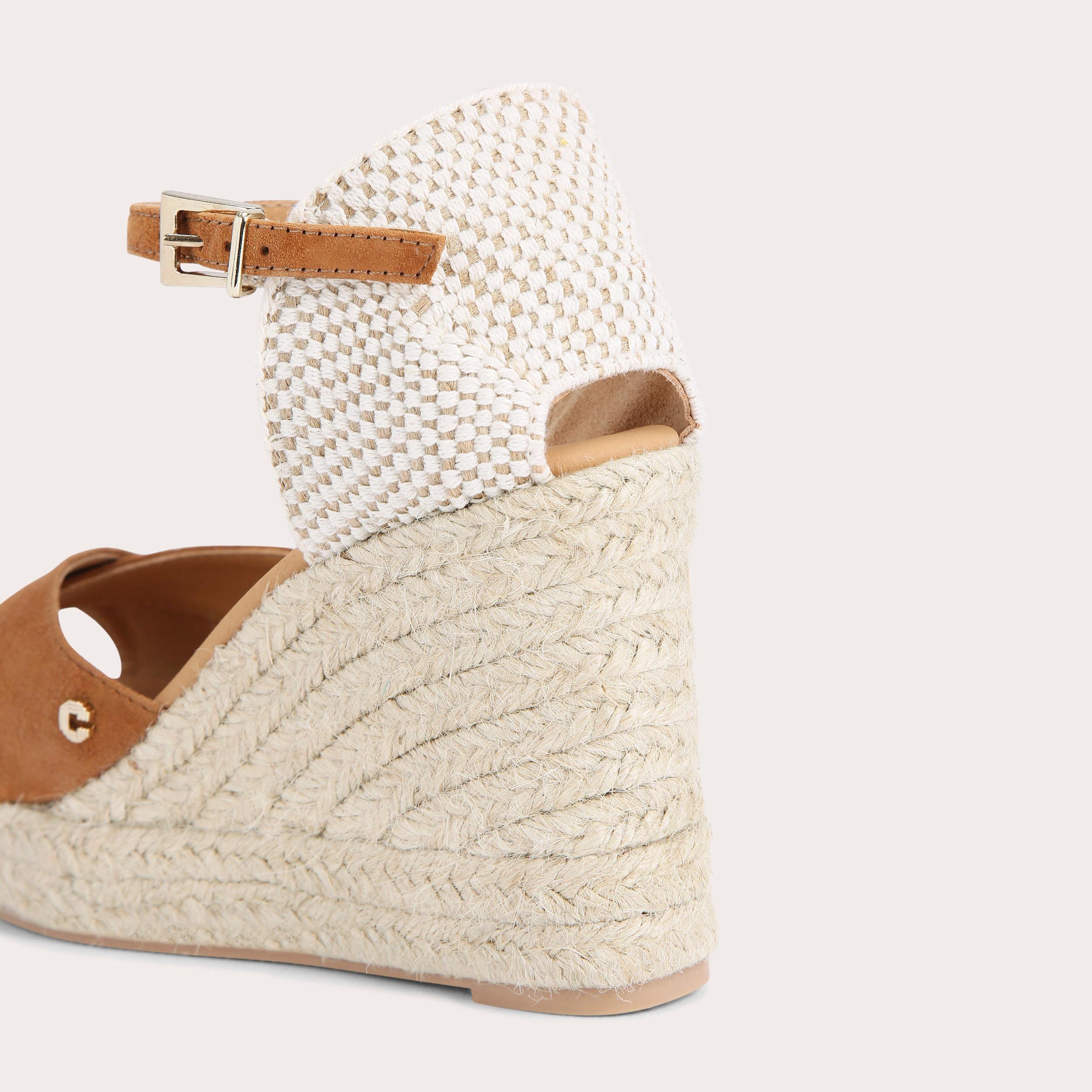 Carvela sparkle wedge sales heel sandals tan