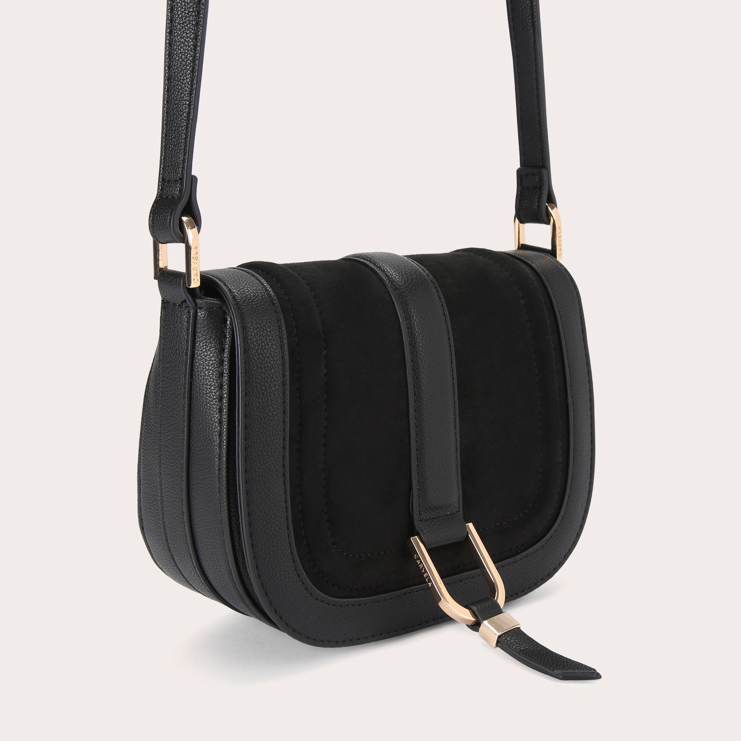 MANE SADDLE BAG Black Saddle Bag by CARVELA