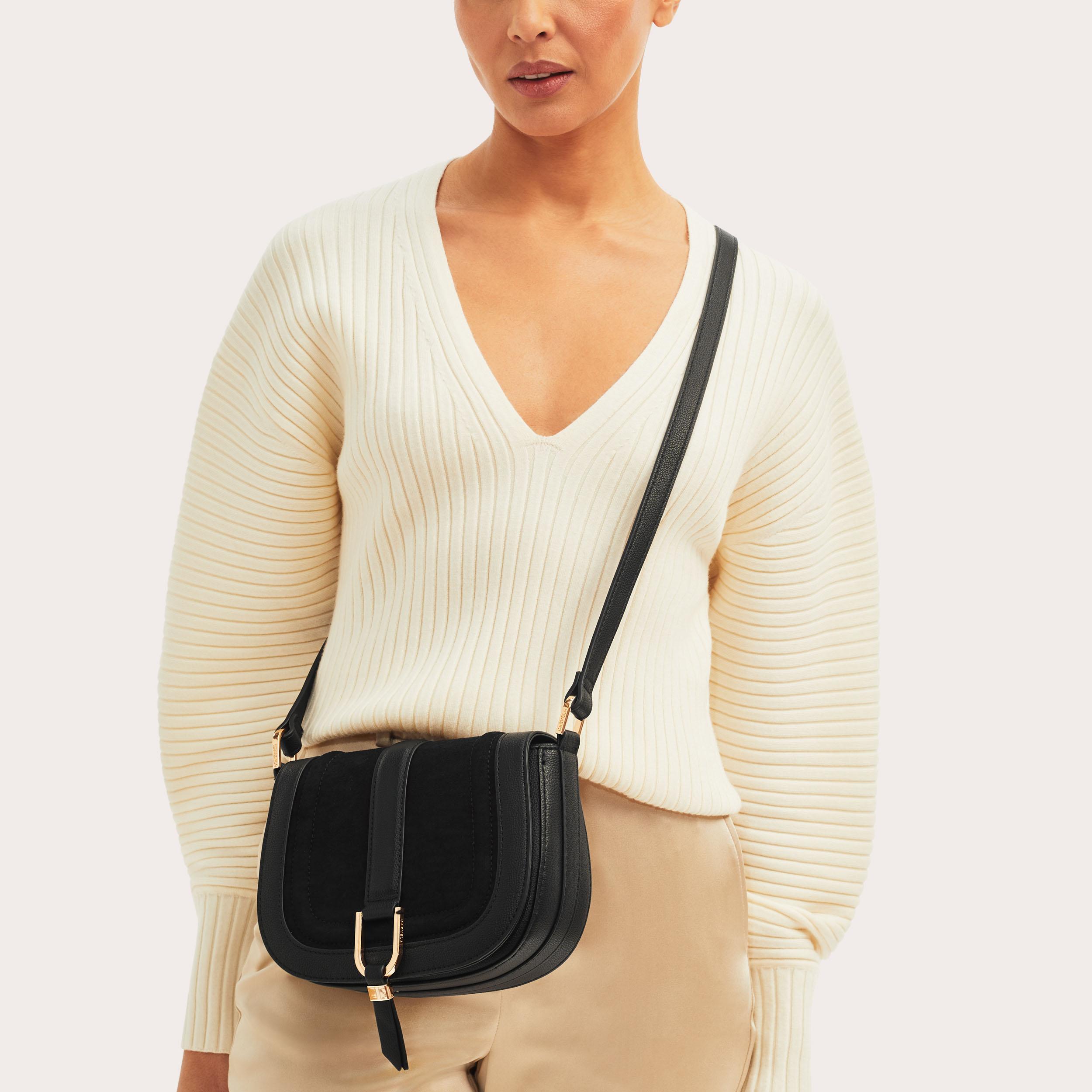 MANE SADDLE BAG Black Saddle Bag by CARVELA