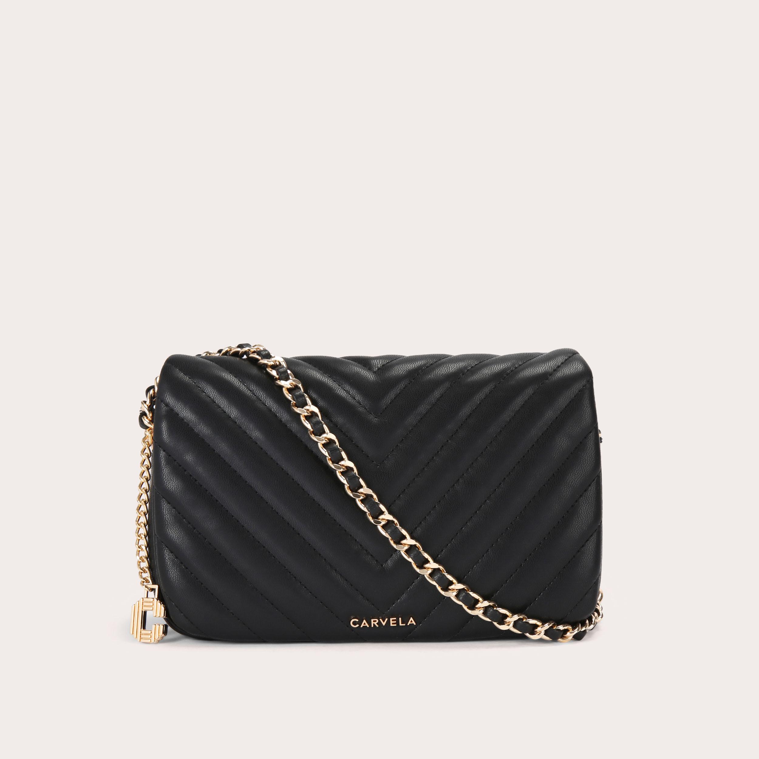 Carvela quilted chain online bag