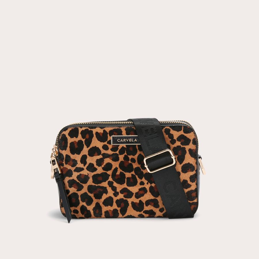 Black bag with leopard print best sale