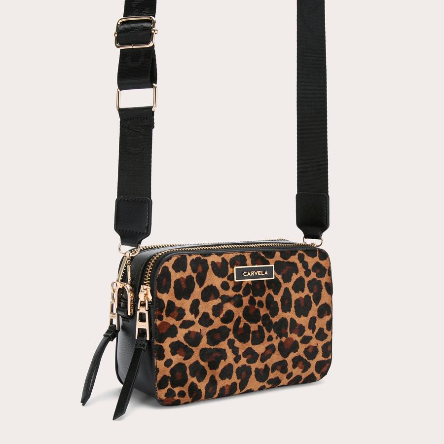 Black leopard print bag best sale