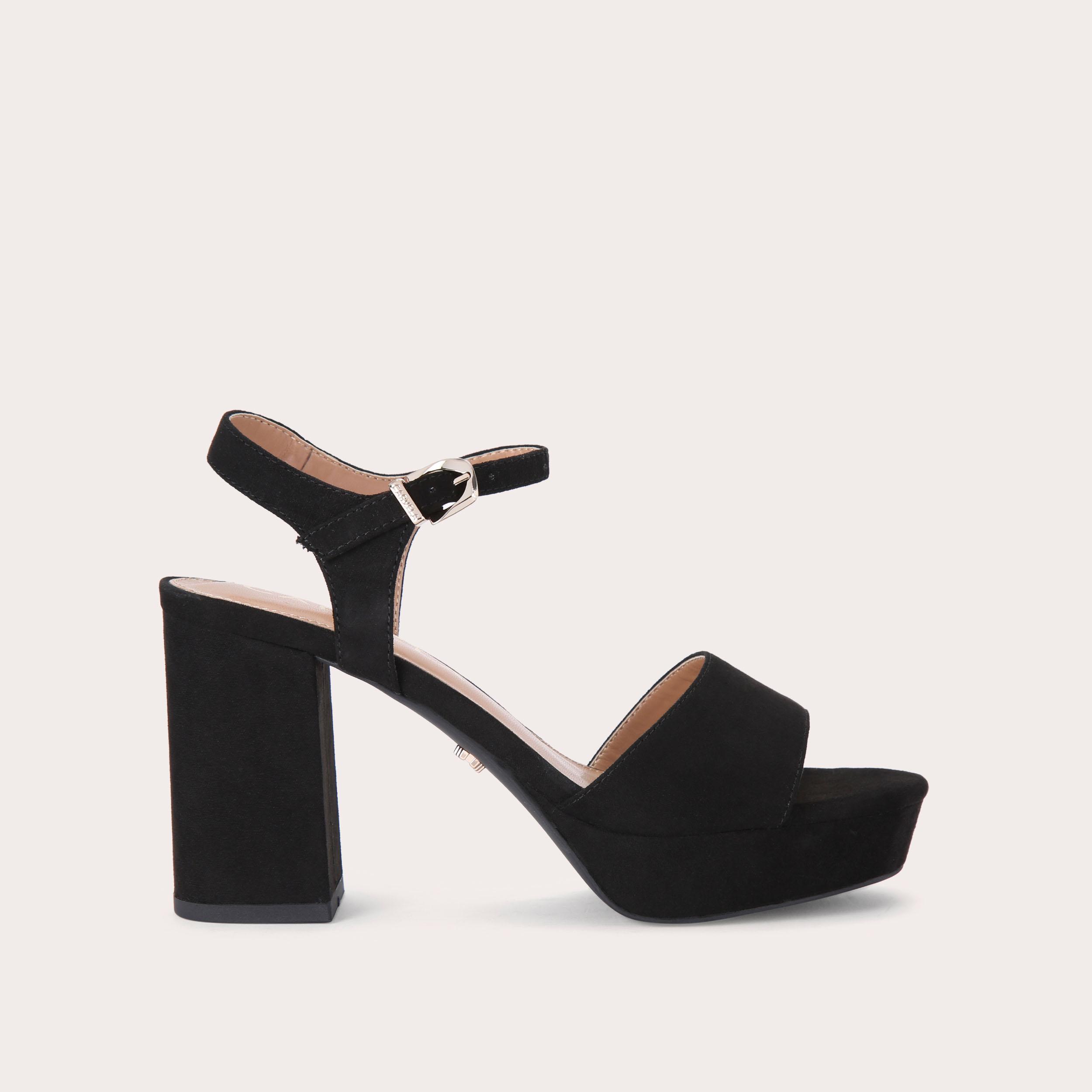 SAFIYAH Black Platform Heels by CARVELA