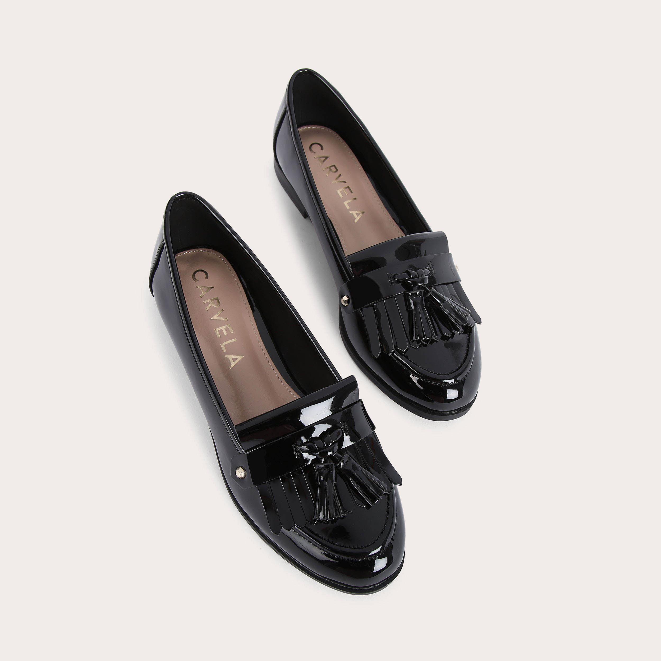 carvela magpie tassel loafers black
