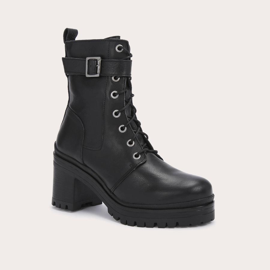 SECURE LACE UP 2 Black Leather Ankle Boot by CARVELA COMFORT